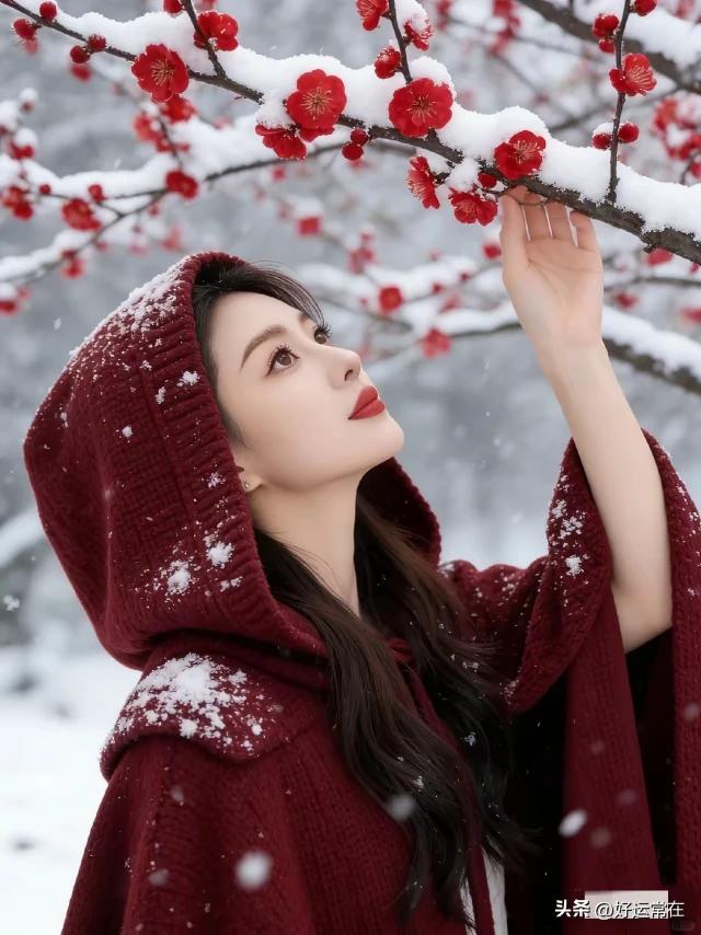 上联：踏雪寻梅花如旧
下联：疏影横斜香盈袖