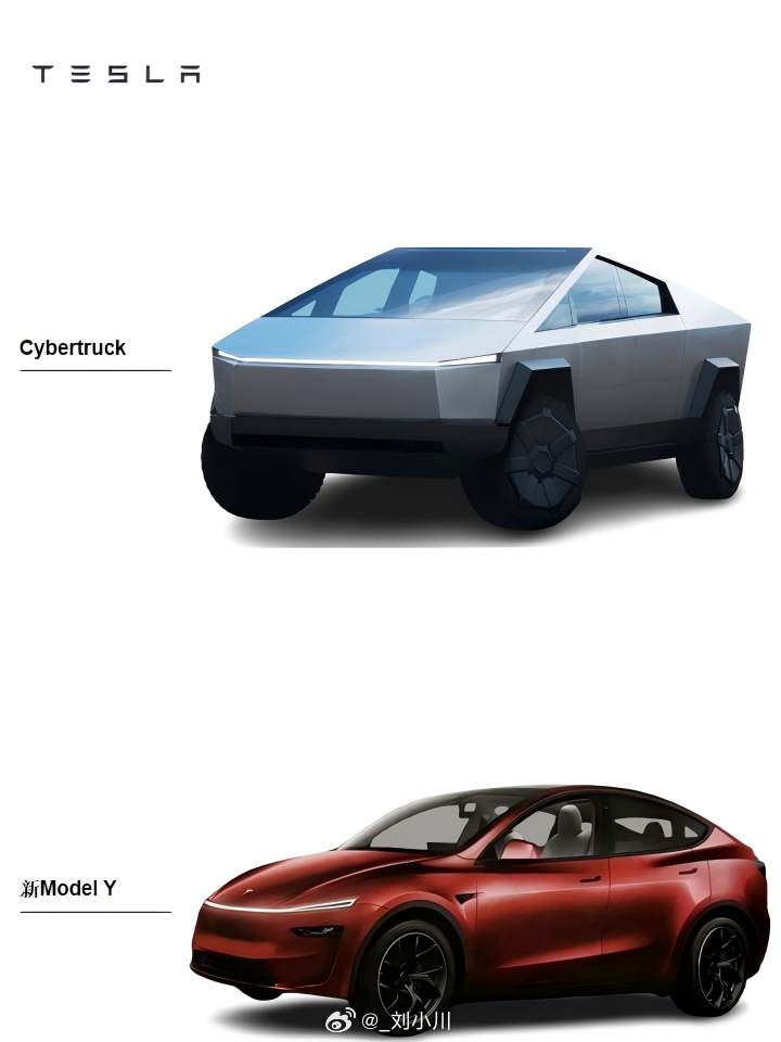 新Model Y用了Cybertruck前灯造型  其实，特斯拉新Model Y