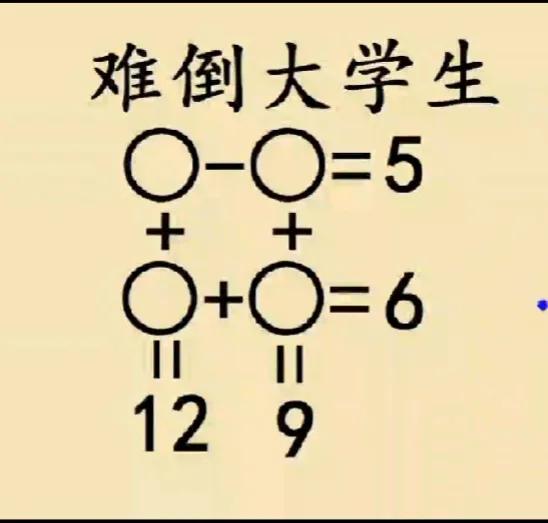 网上竟然说这道小学生的题目，能难倒大学生，是不是太夸张了？四个式子一列，答案就明