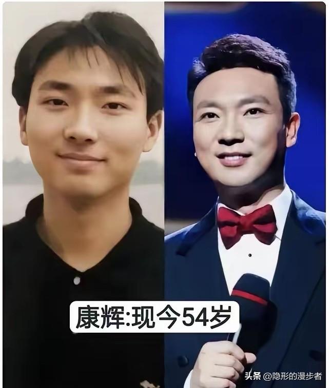 央视主持人今昔对比，岁月沉淀别样风采。
康辉、倪萍、李瑞英、李修平、海霞、李梓萌