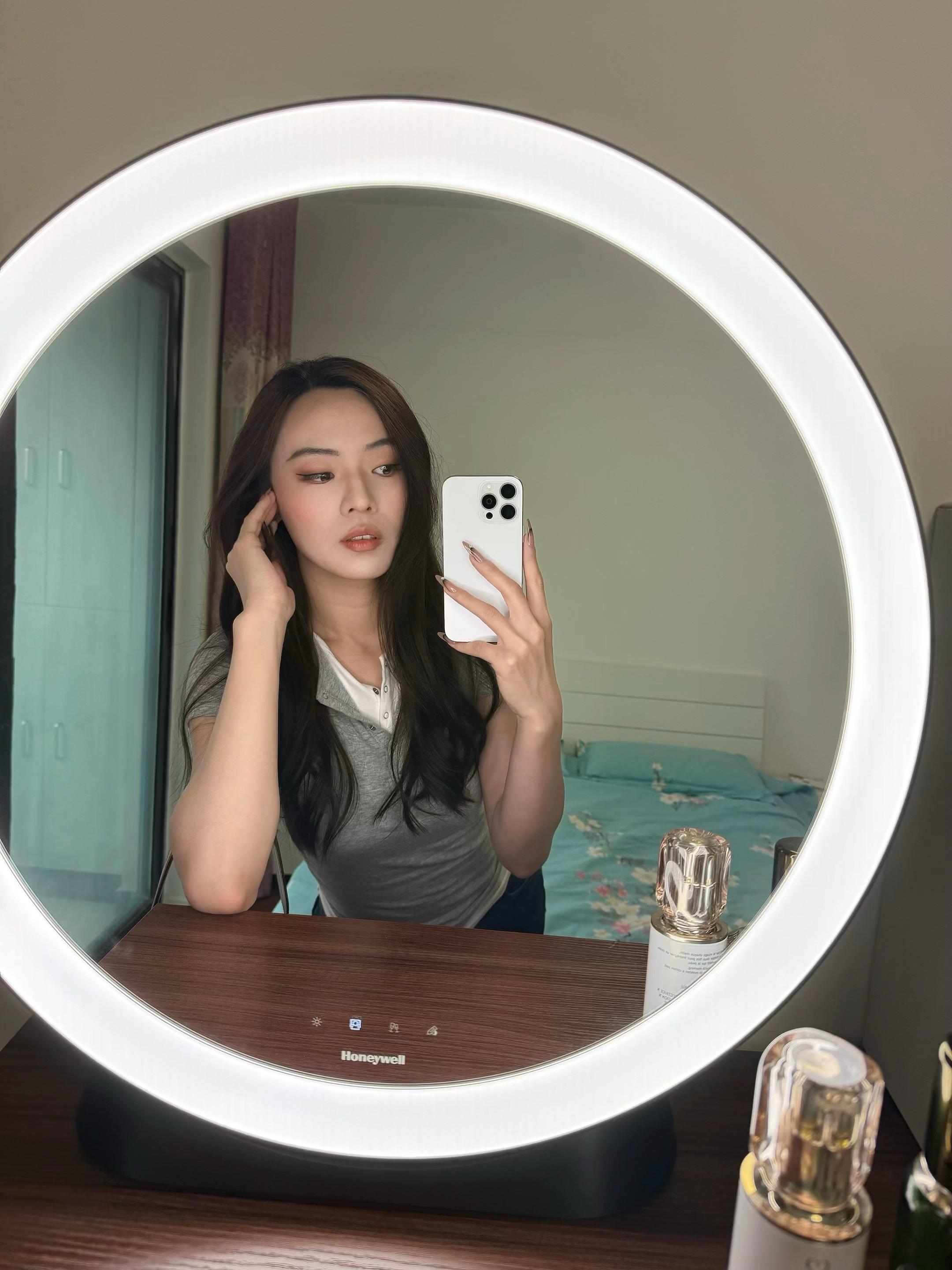 化妆镜 带灯化妆镜 对镜拍 拍照