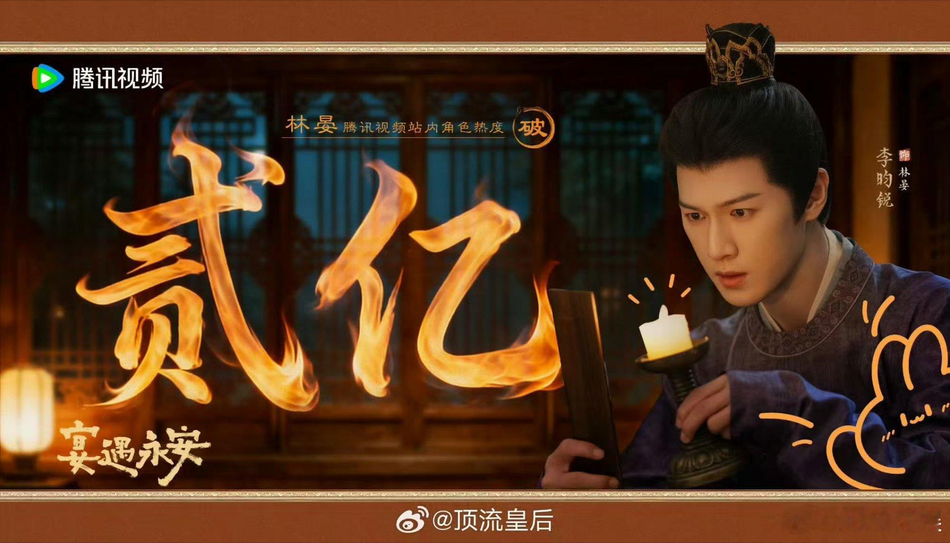李昀锐林宴角色热度值破2亿李昀锐林宴热度破2亿李昀锐林宴热度破2亿，厉害，[太开
