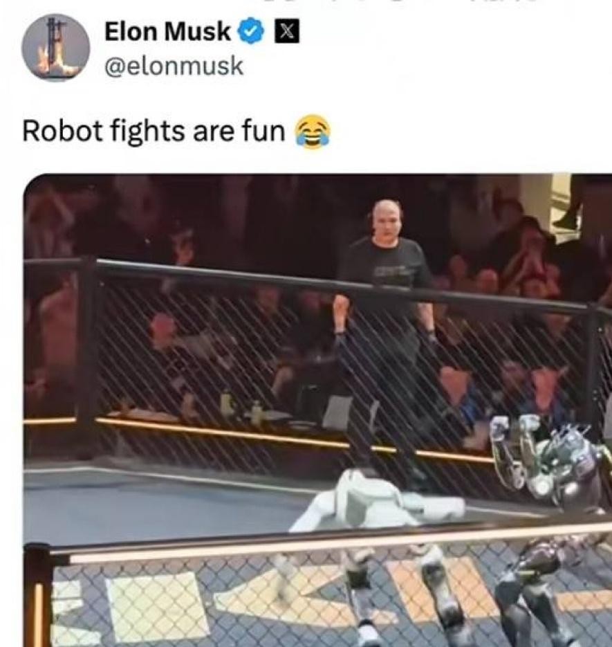 马斯克也关注➕到了众擎的人形机器人🤖格斗，特别是把头都打掉过程😂😂😂怎么