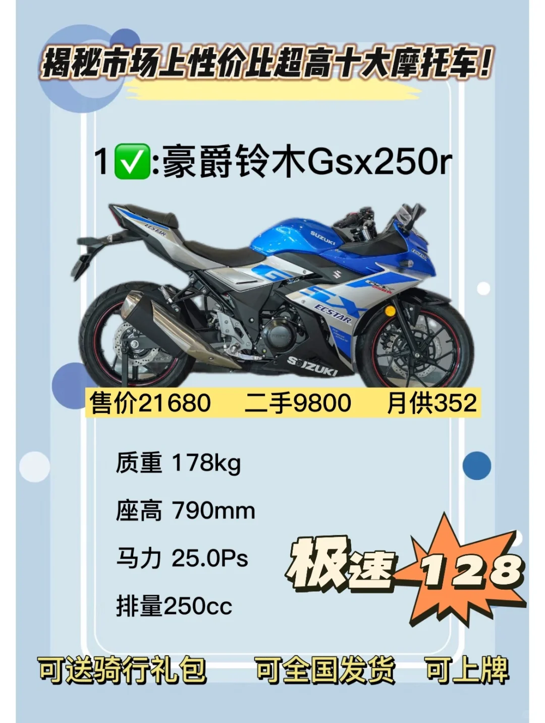 揭秘市场上性价正起高十大摩托车！