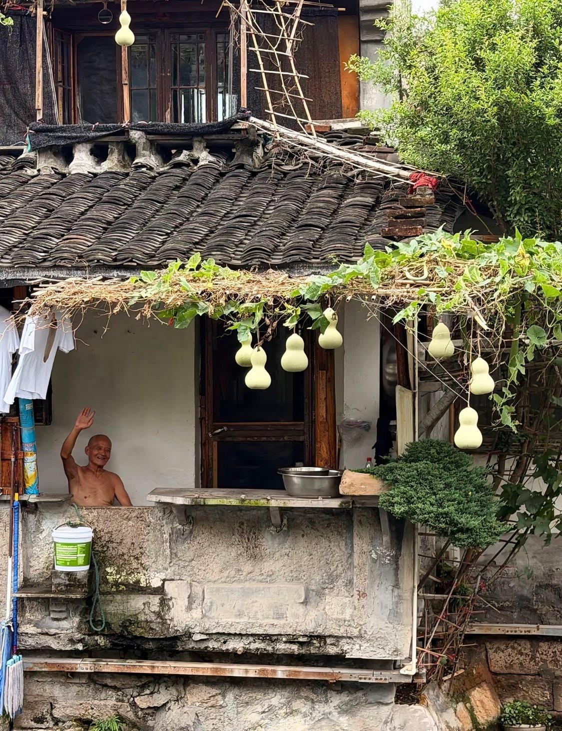 现实里追网红打卡点给老人都造成困扰了[裂开]绍兴文旅回应葫芦娃爷爷剪掉葫芦 ​​