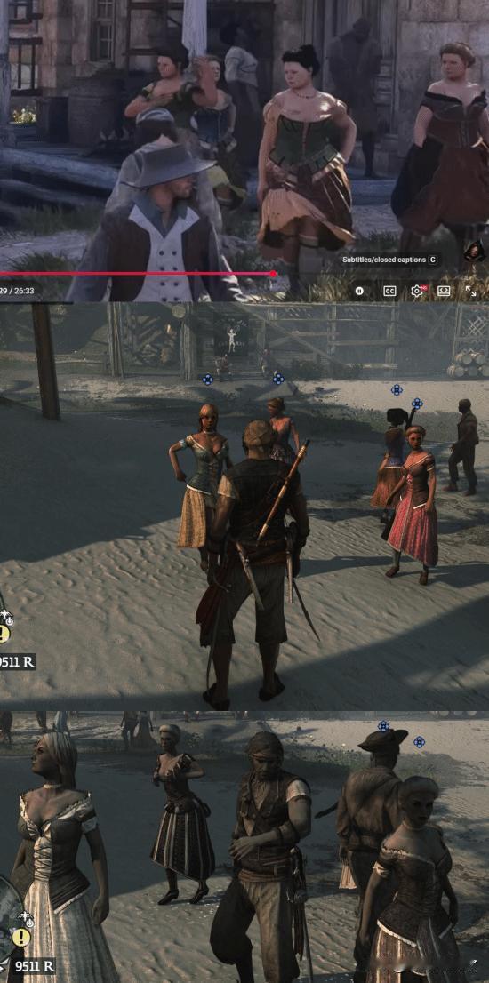 近日，知名游戏博主 ScouterVee 在X平台发布对比截图，指出《刺客信条 