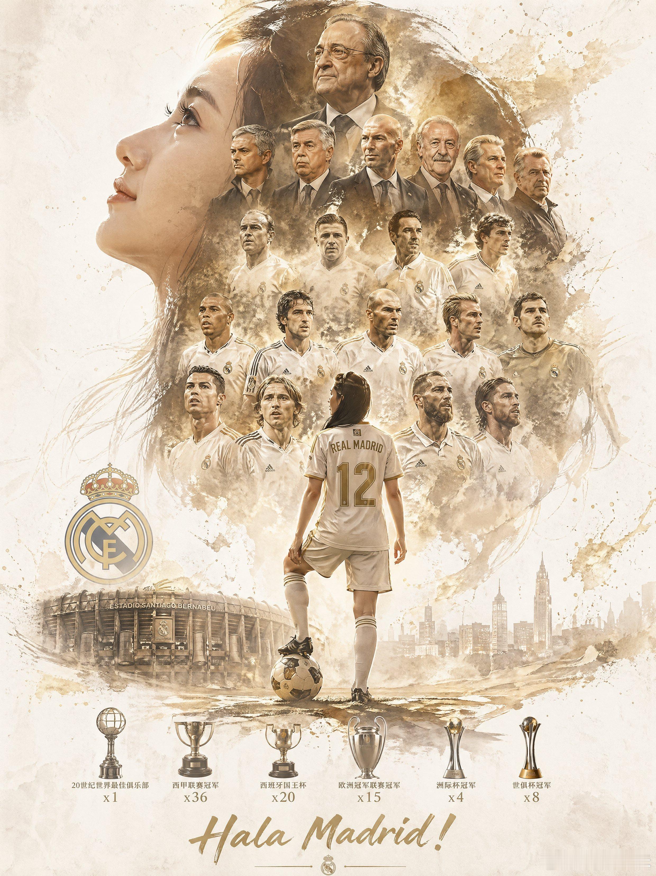 逗妹版皇马海报Hala Madrid！ 