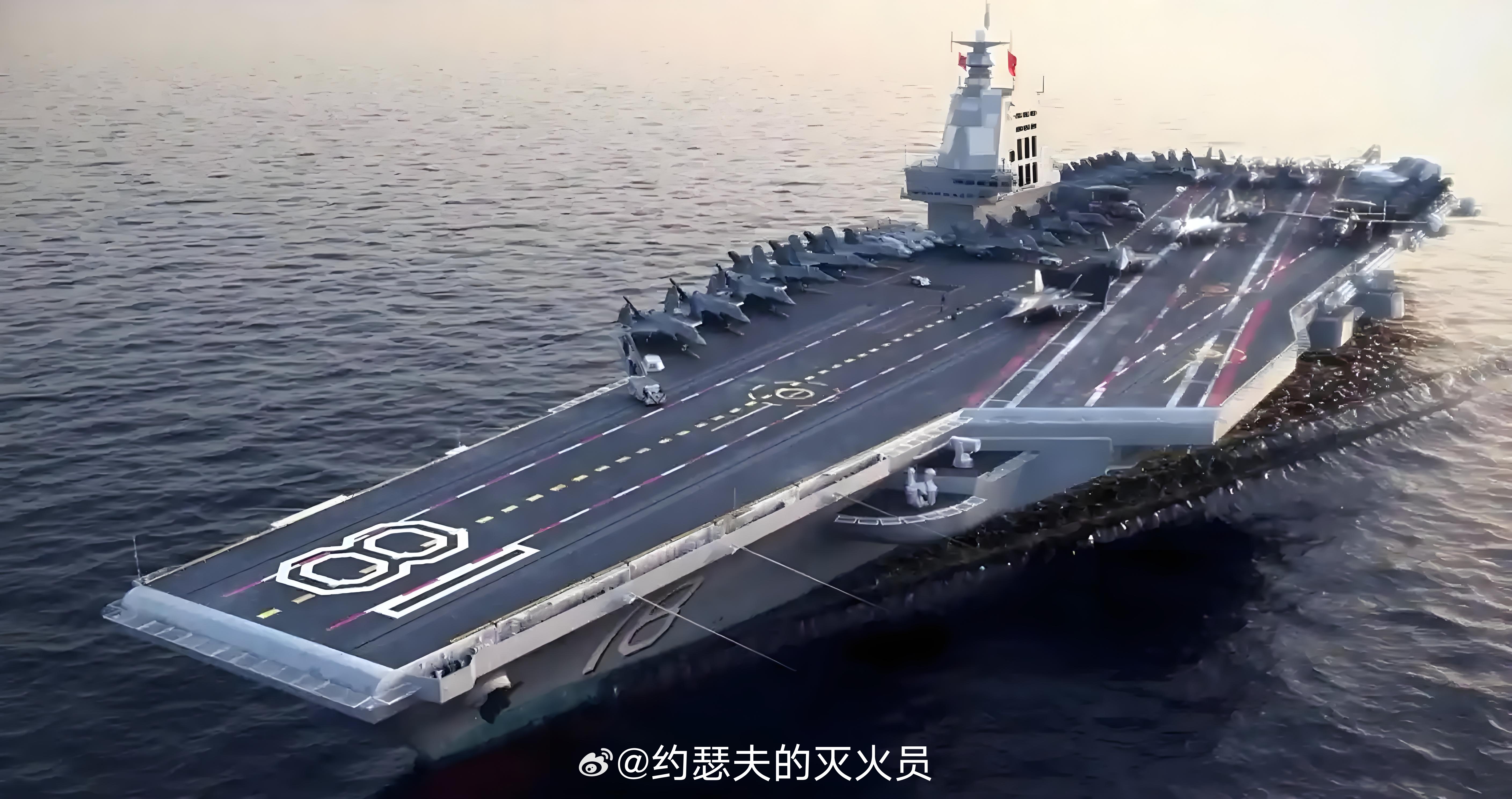 对于我们将来的航母数量，我个人觉得保持在九艘就可以了，分别是三艘航母在船坞维护，