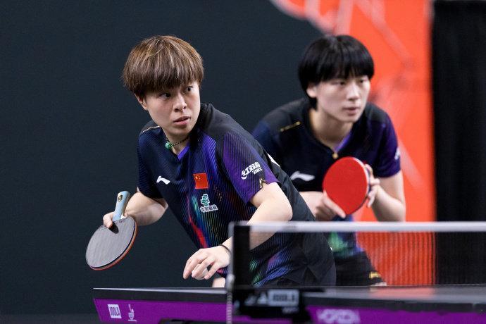 王艺迪陈熠晋级女双四强王曼昱蒯曼vs王艺迪陈熠WTT美国大满贯女双1/4决赛，王