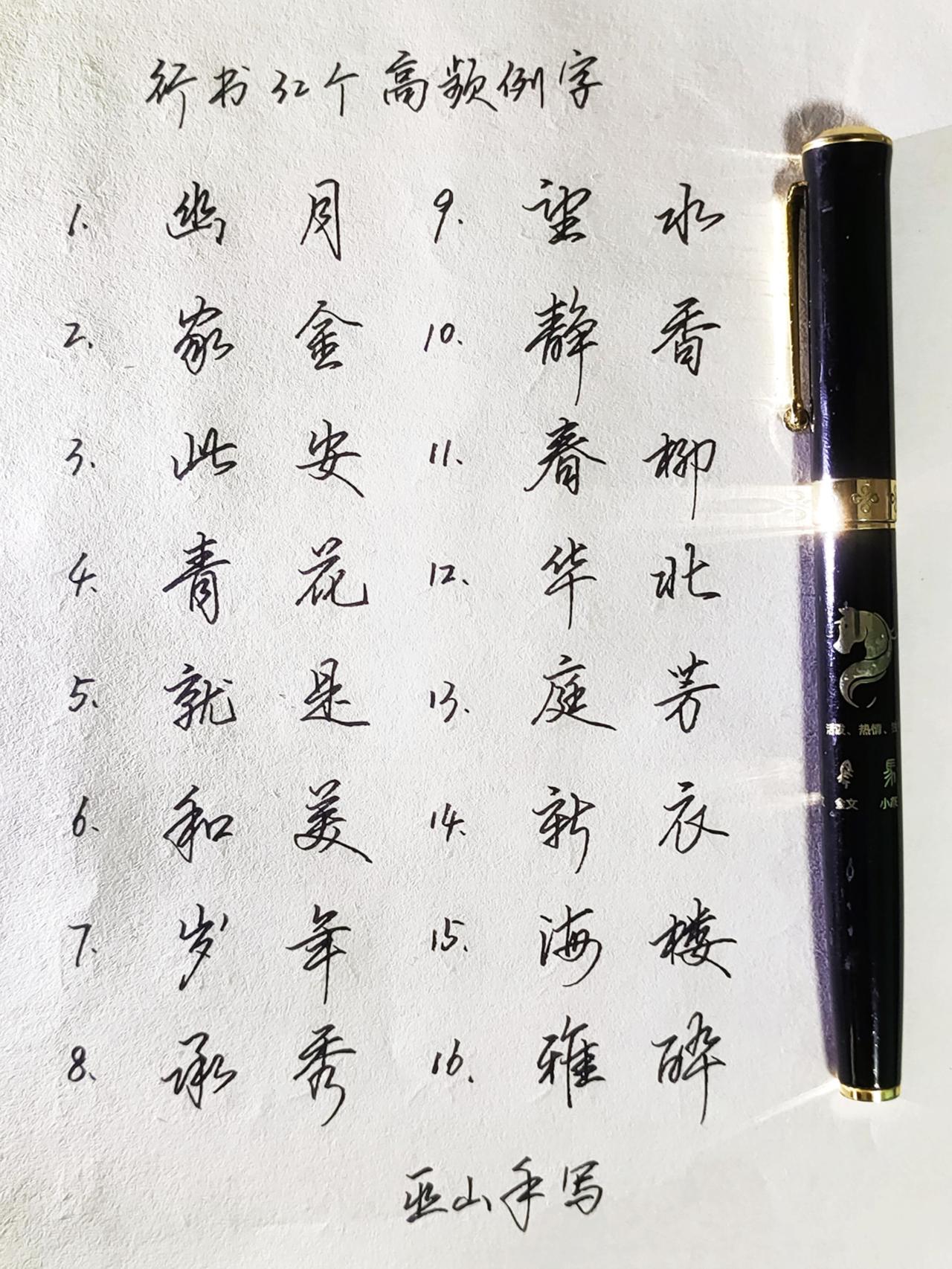 练字其实不难，贵在坚持；新手不用急于求成，每天练好几个字，积少成多，几个月再回头