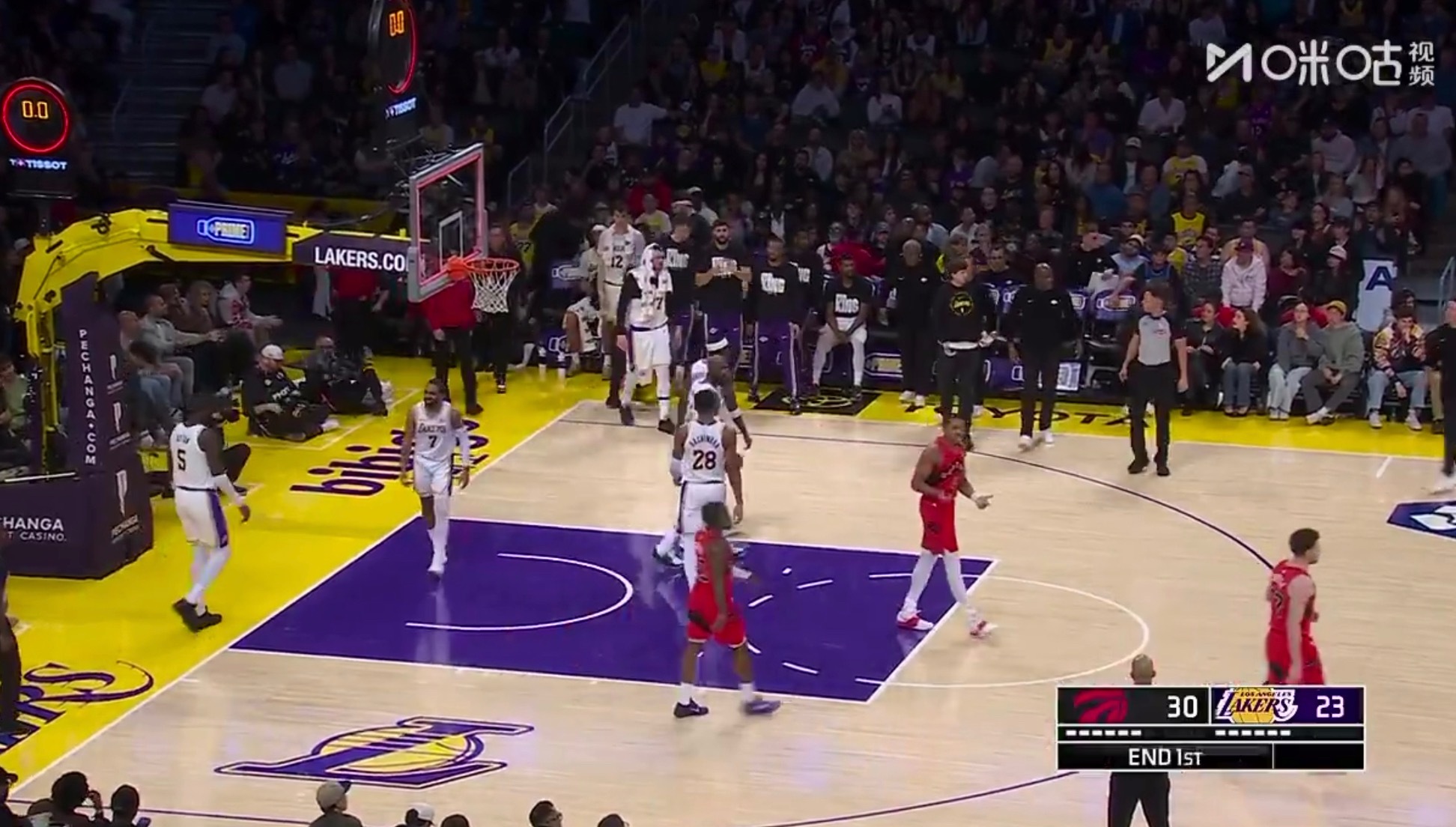 马马虎虎，诈骗犯又得分了。 猛龙vs湖人