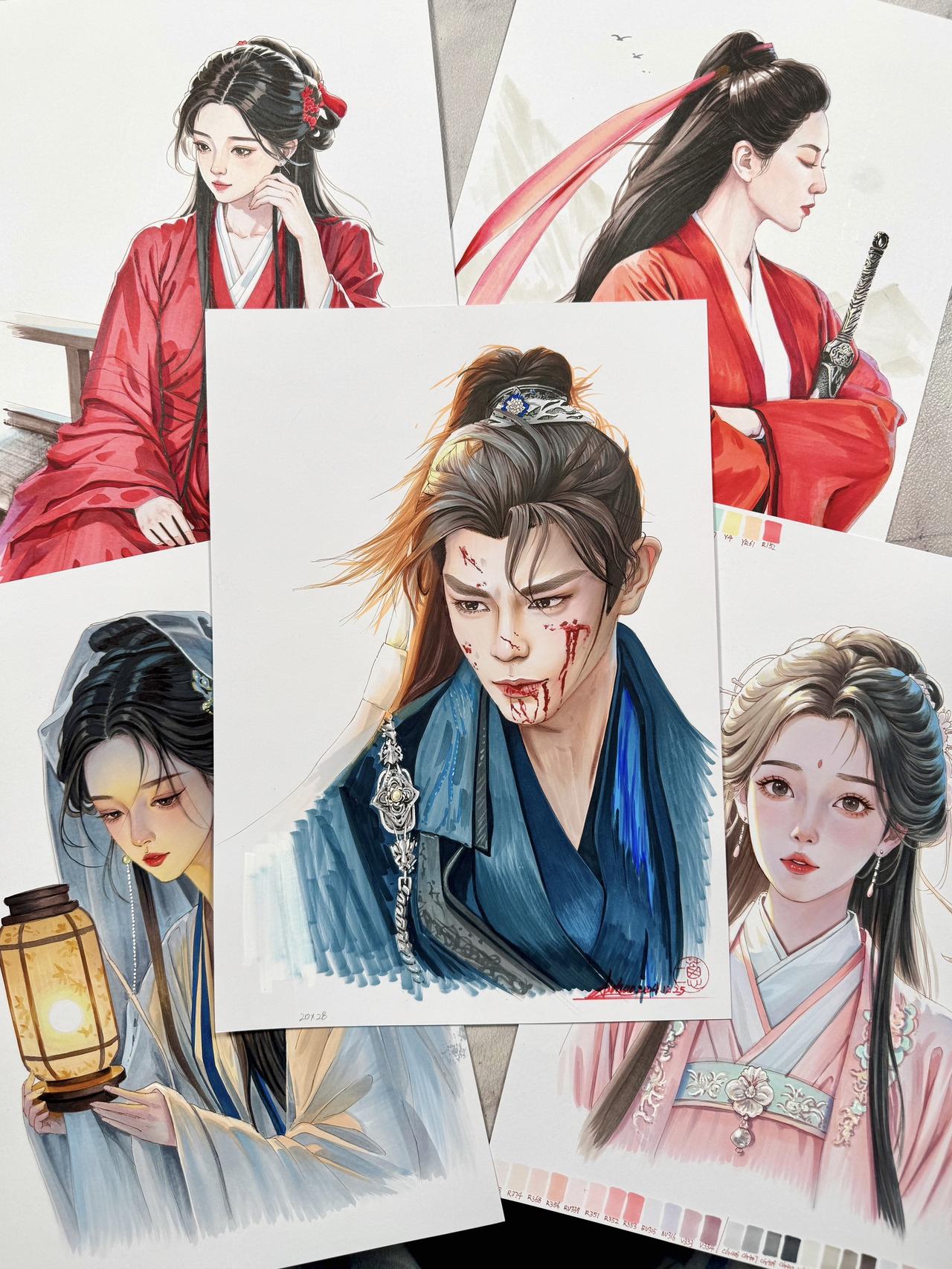 马克笔手绘 一起学画画 古风人物绘画 手绘动漫人物