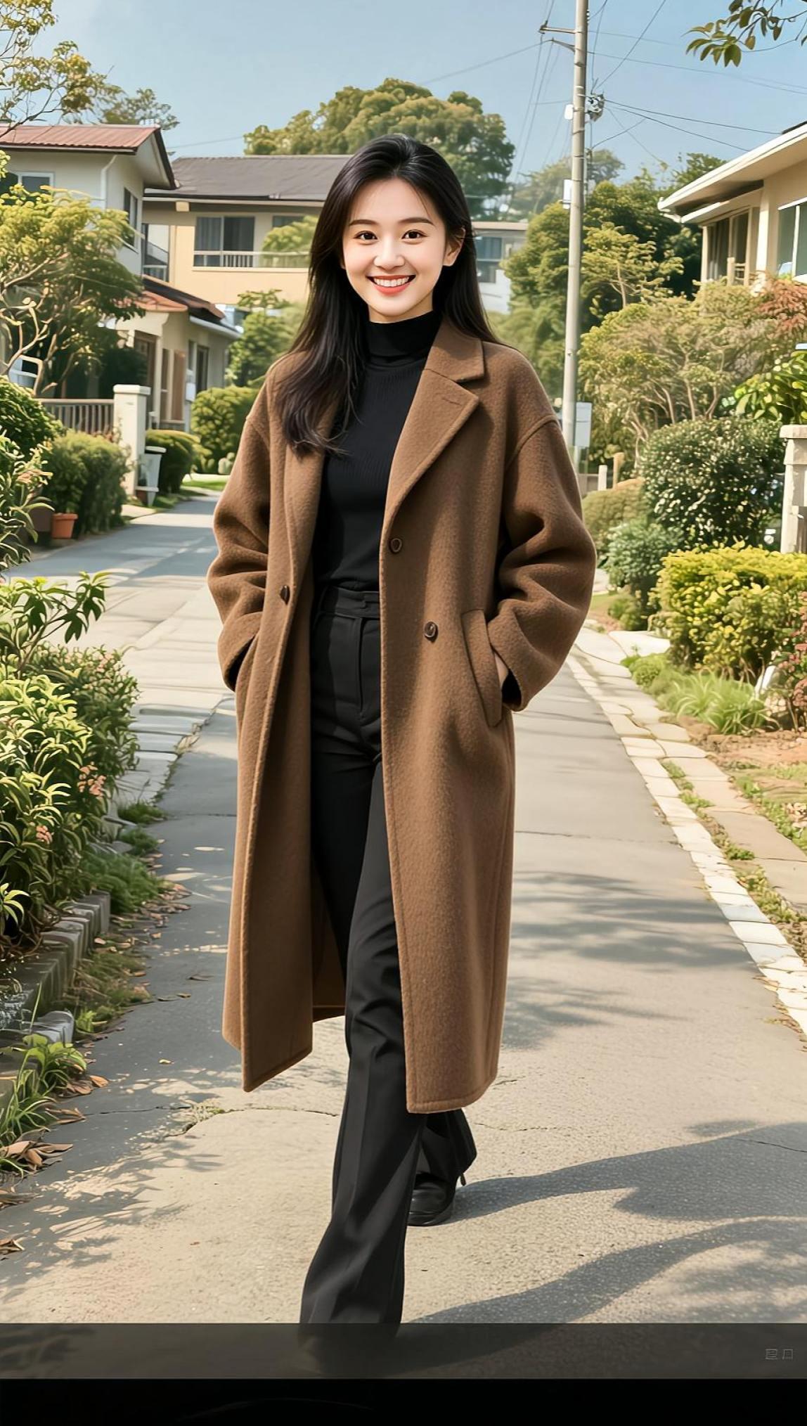 AI棕调生活照 抖音ai创作 女人独立才有魅力