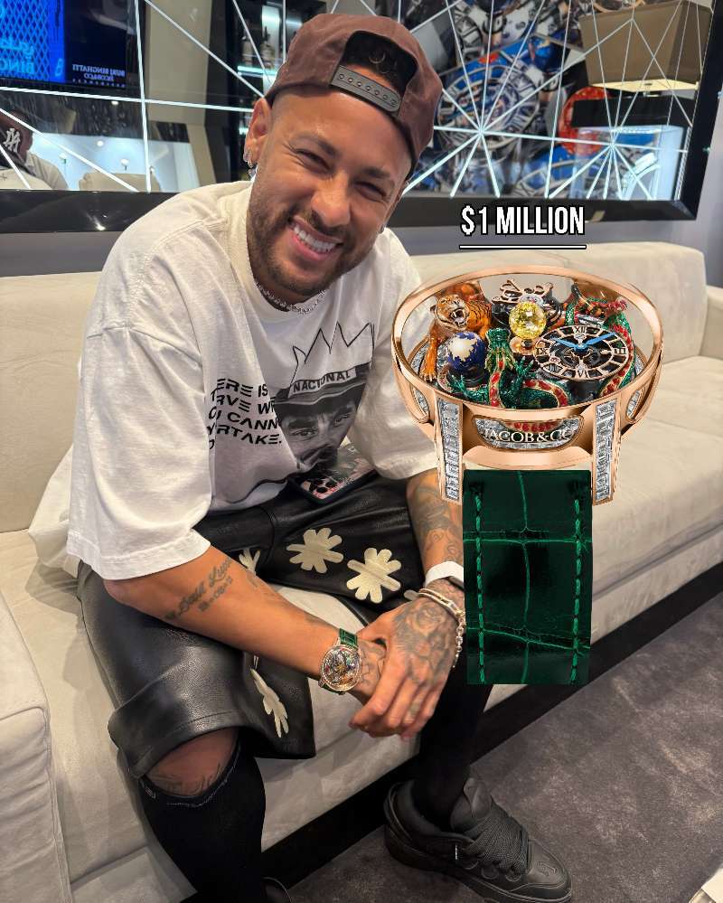 neymar 100万美金的高端手表内马尔