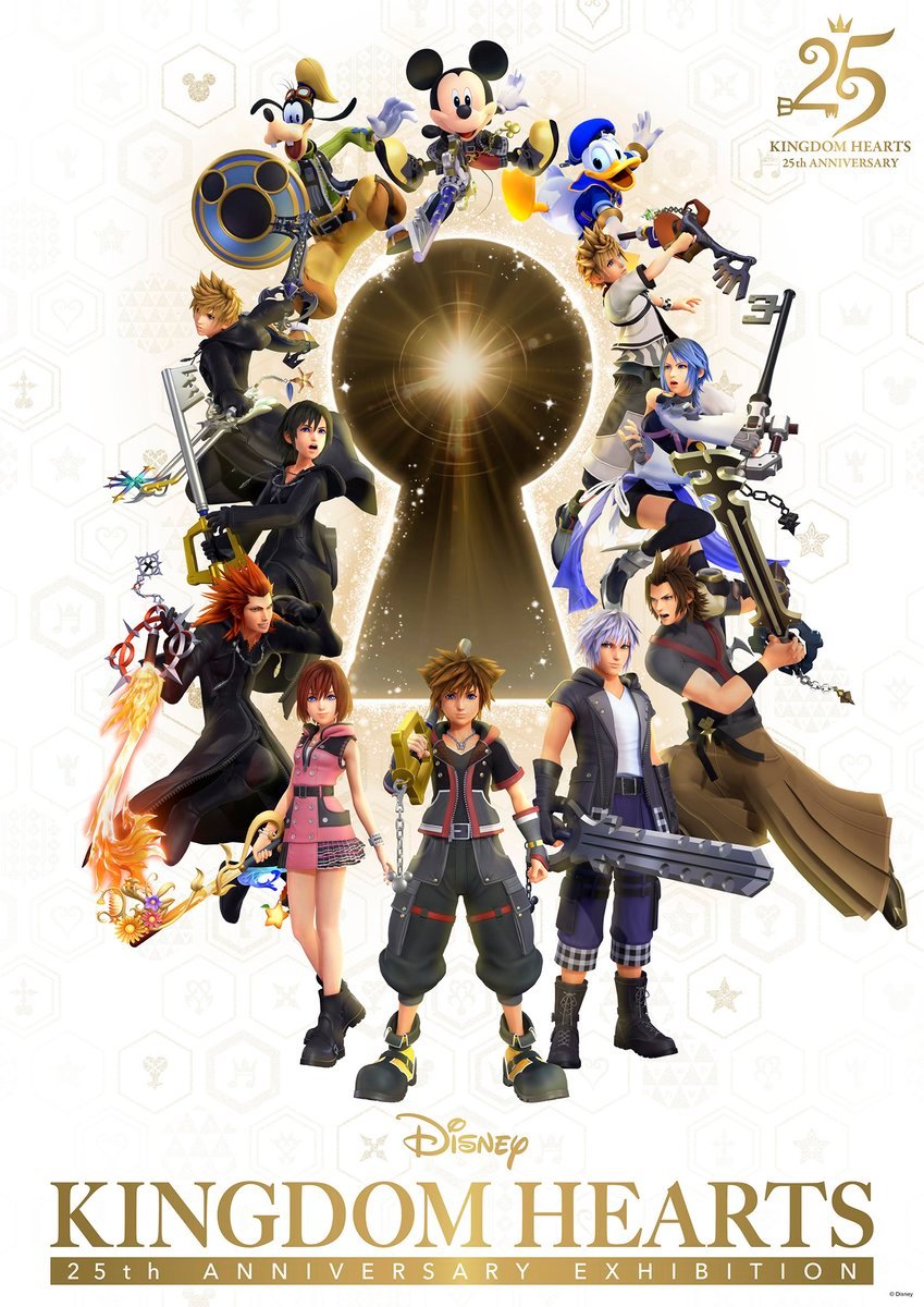 《王国之心》25周年纪念展视觉图公开，展览将于2027年2月5日至4月4日期间，