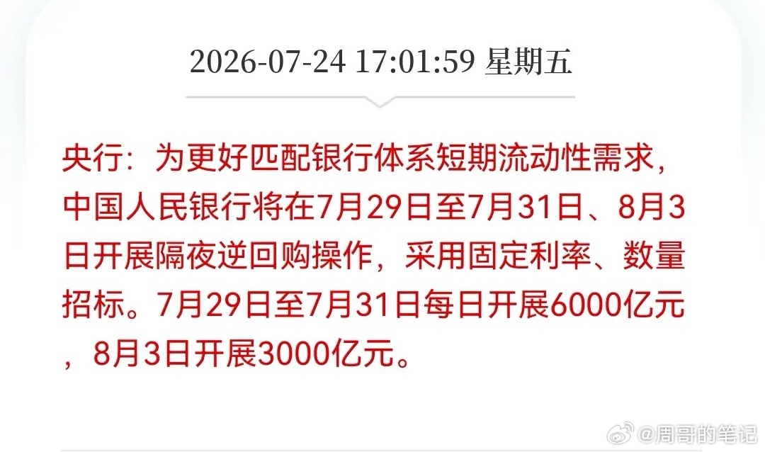 重磅消息！2.1万亿流动性集中投放，这下央妈送的温暖足够了今天出逃的你，此时恐怕