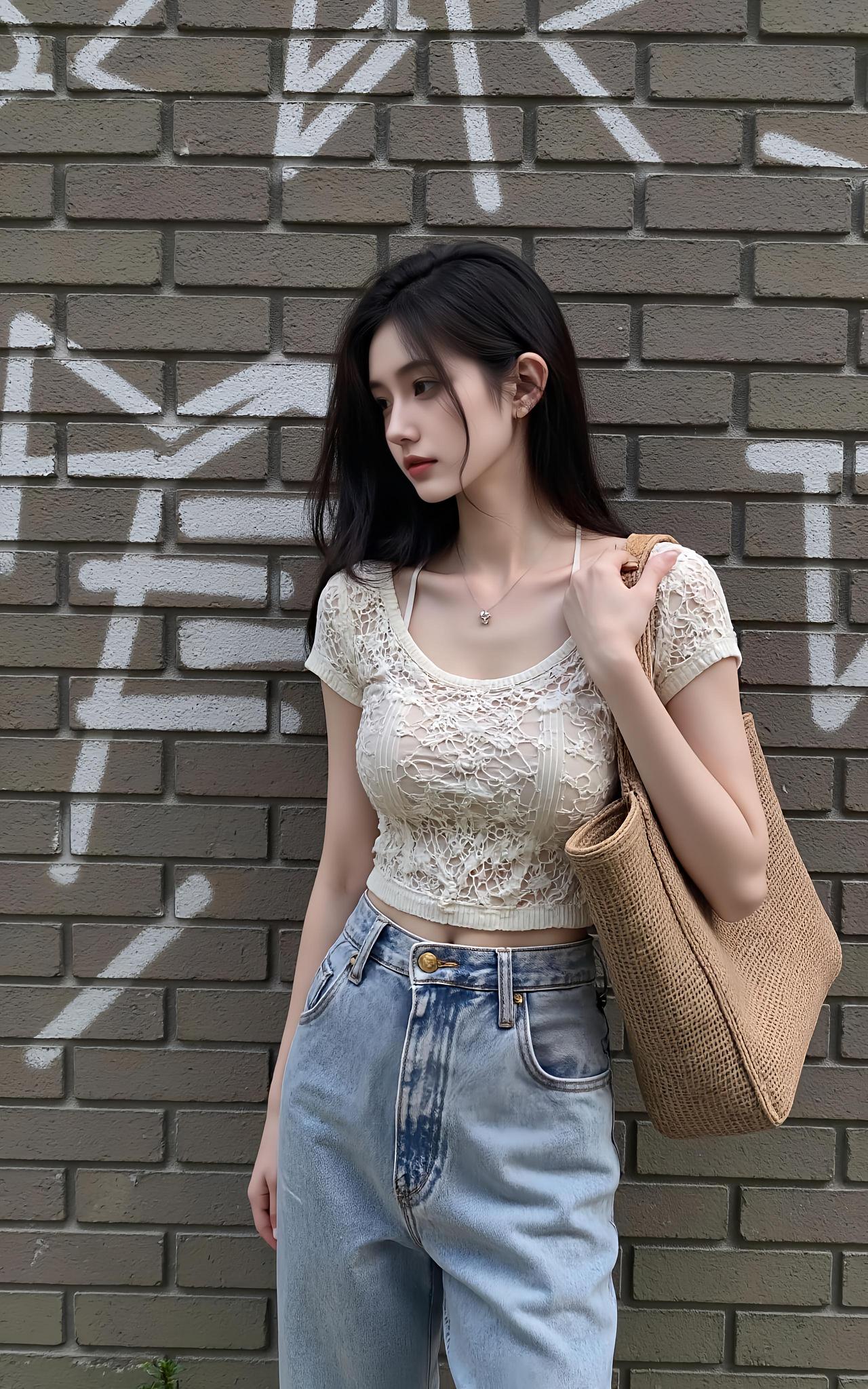 复古风穿搭指南：蕾丝上衣+牛仔裤，轻松出街！分享你随手拍的风景 职场女性穿什么裙