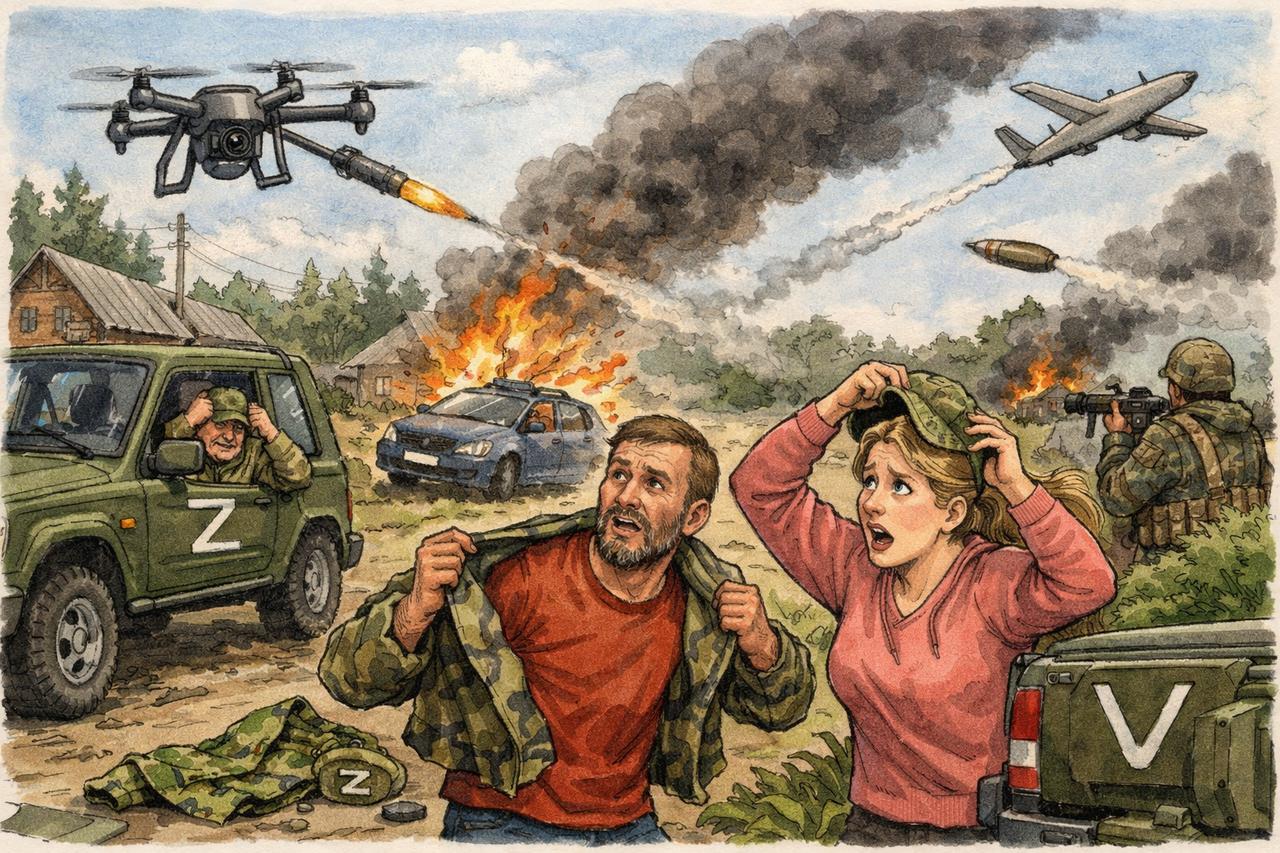 俄罗斯边境官员向当地居民发出紧急呼吁，要求平民停止穿着迷彩服并移除车辆上的军事标