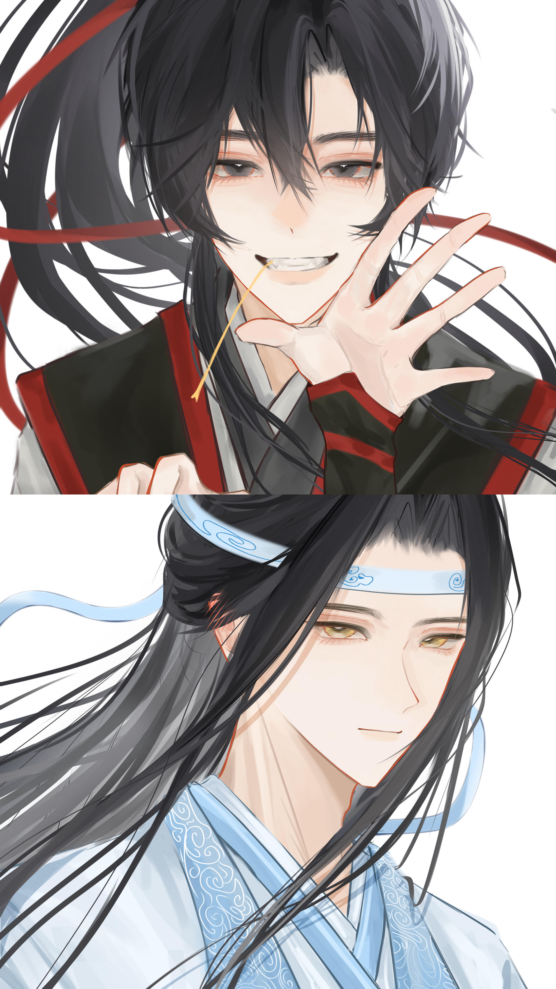 伟大的两张脸魔道祖师｜魏无羡蓝忘机xhs：困困鼠 