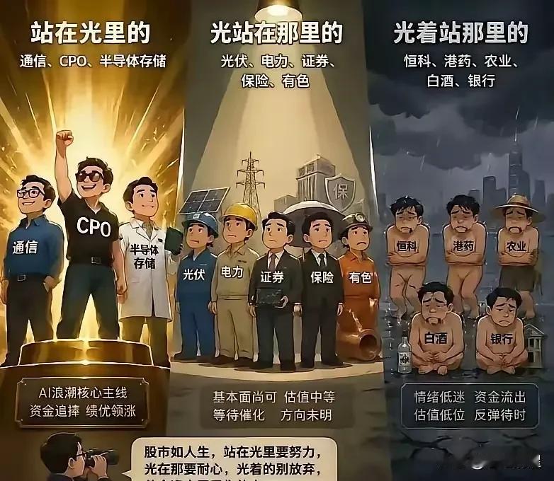 今天看看“站在光里”的人是怎么光的。
当市场上开始有人把炒股赚钱想的很简单，以为