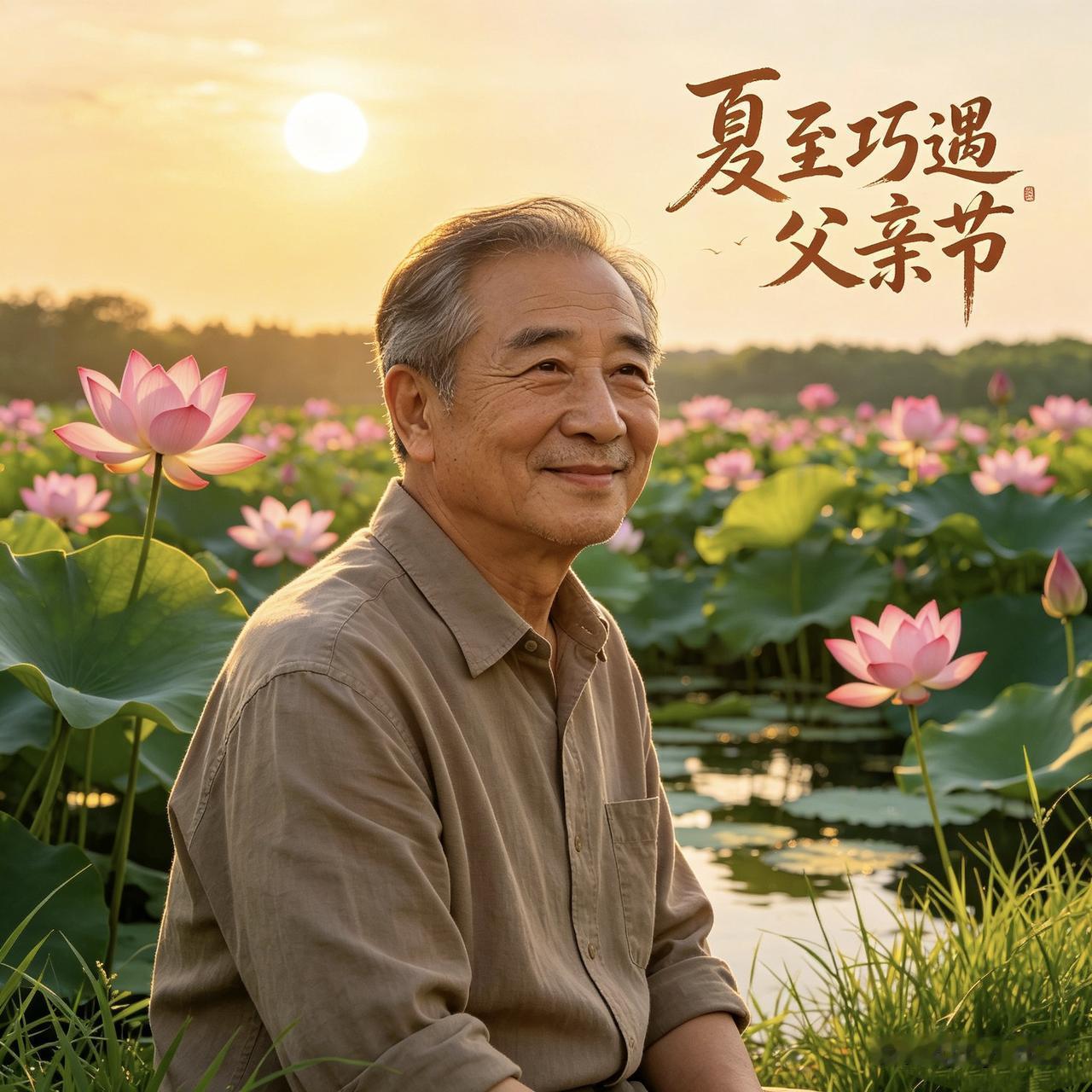 夏至巧逢父亲节
 
今日夏至白昼长，恰逢佳节敬爹郎。
半生吃苦撑门户，一世操劳护