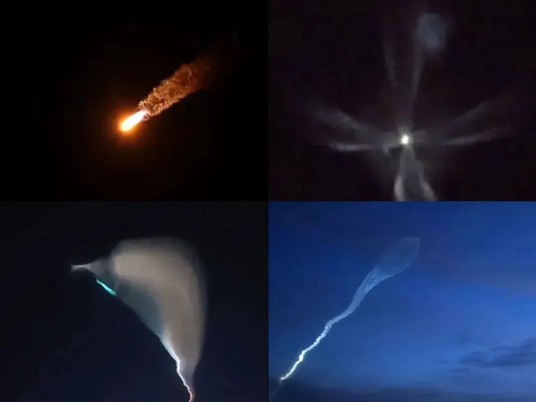 每天一条冷知识 火箭云最有趣的地方，是它几乎一直在变：刚开始像羽毛，随后像水母，