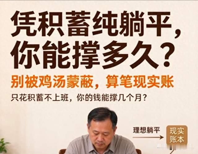 凭积蓄纯躺平，你能撑多久？别被网上鸡汤蒙蔽，算一笔扎心现实账
