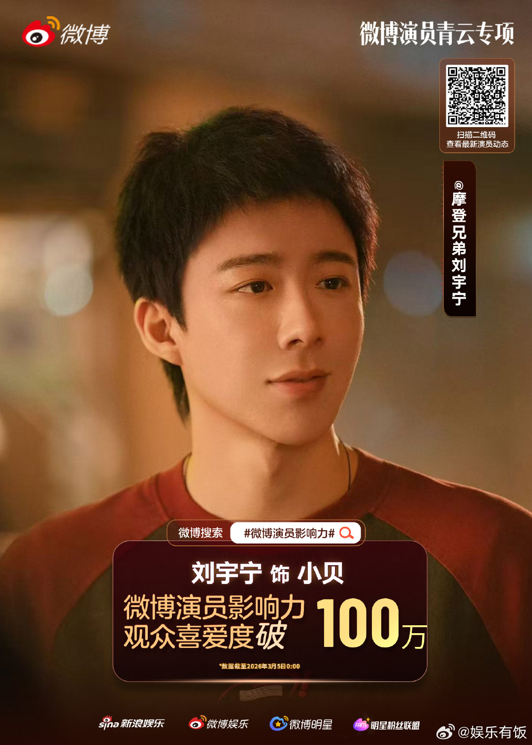 刘宇宁小贝观众喜爱度破100万  恭喜小贝观众喜爱度成功破百万🎉离不开对角色的