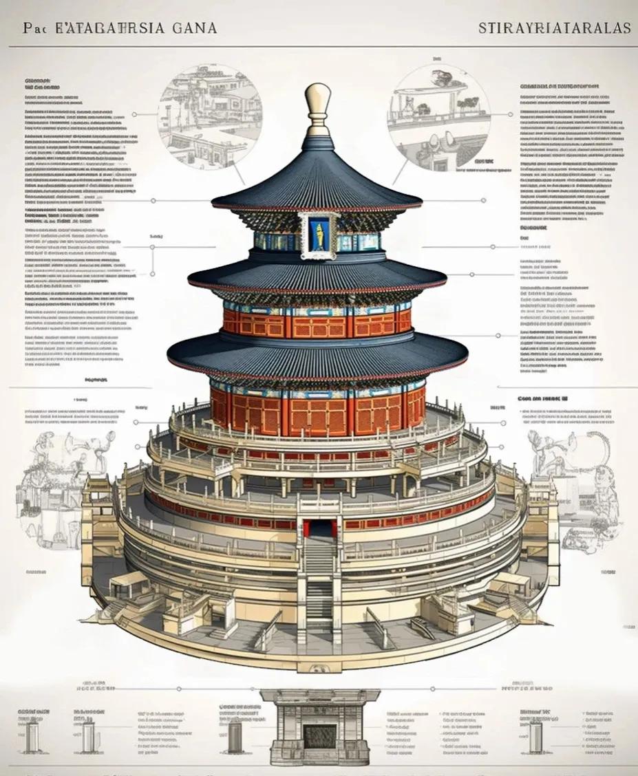 基于天坛的一些想象。
天坛是位于中国北京市的一座古代宗教建筑群，也是中国古代建筑