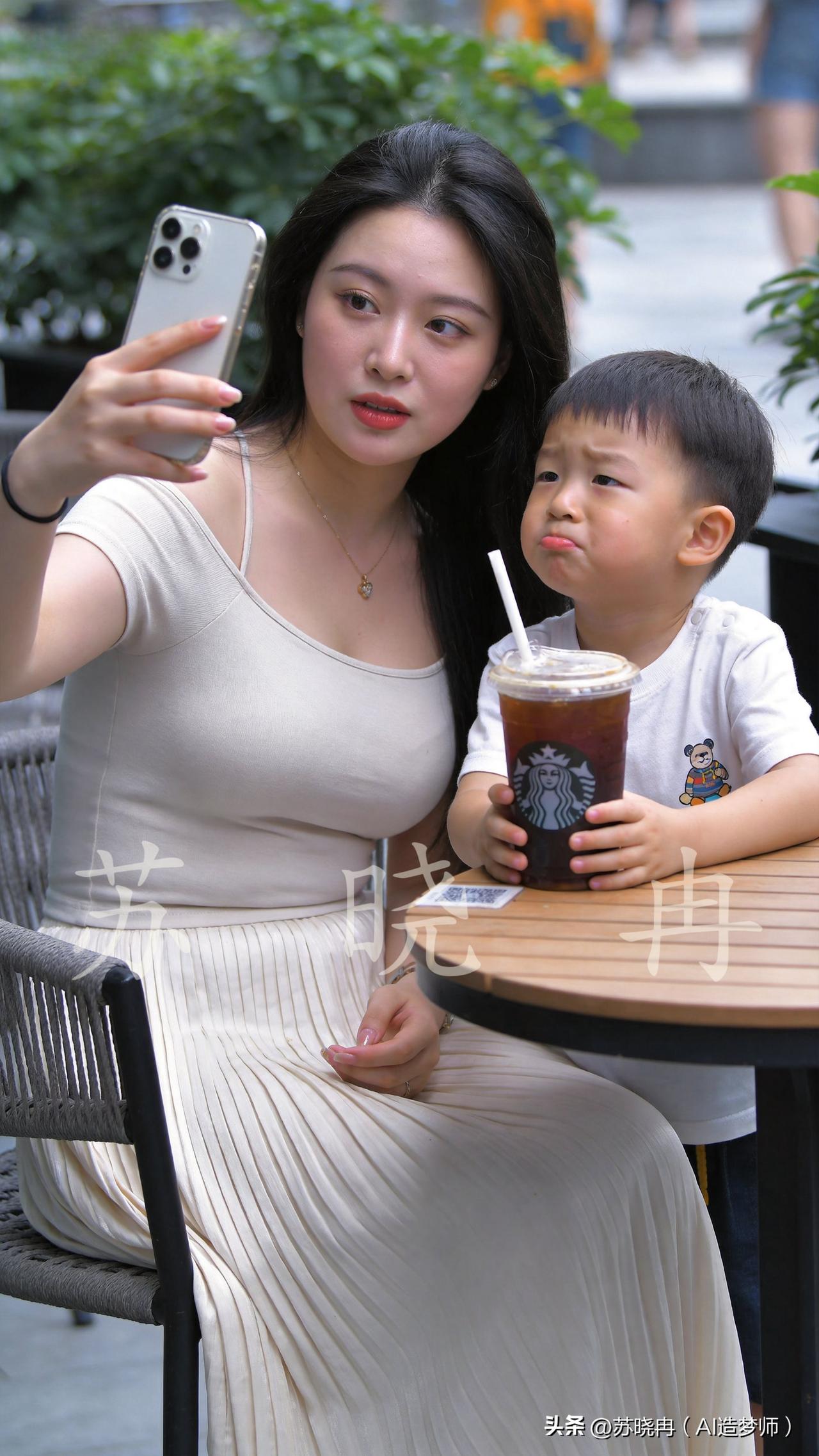 执拗不过好奇娃，第一次尝咖啡，那表情好搞笑

平时我一直不让孩子碰咖啡，又苦又不