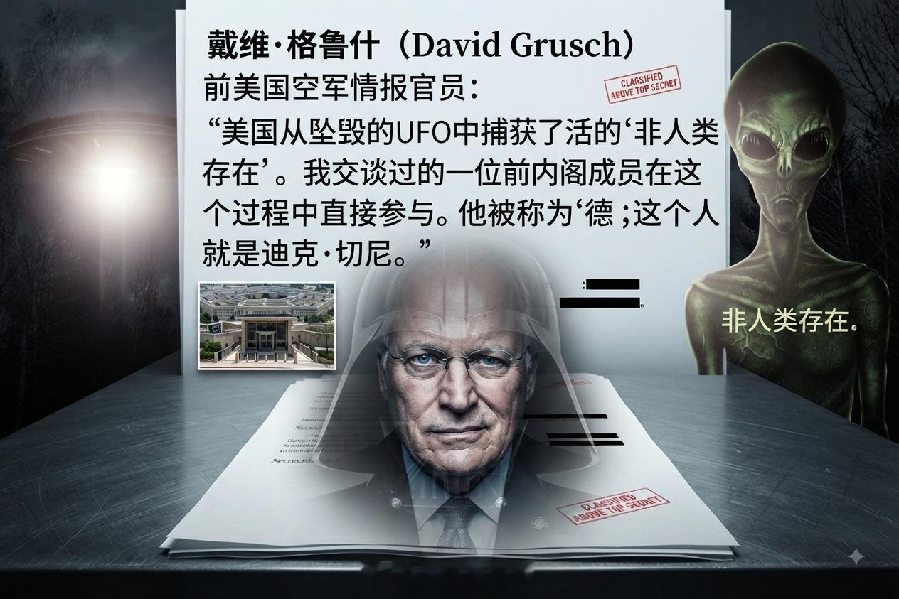 【美国前官员戴维·格鲁什爆料捕获UFO与非人类生物】前美国空军情报官员戴维·格鲁