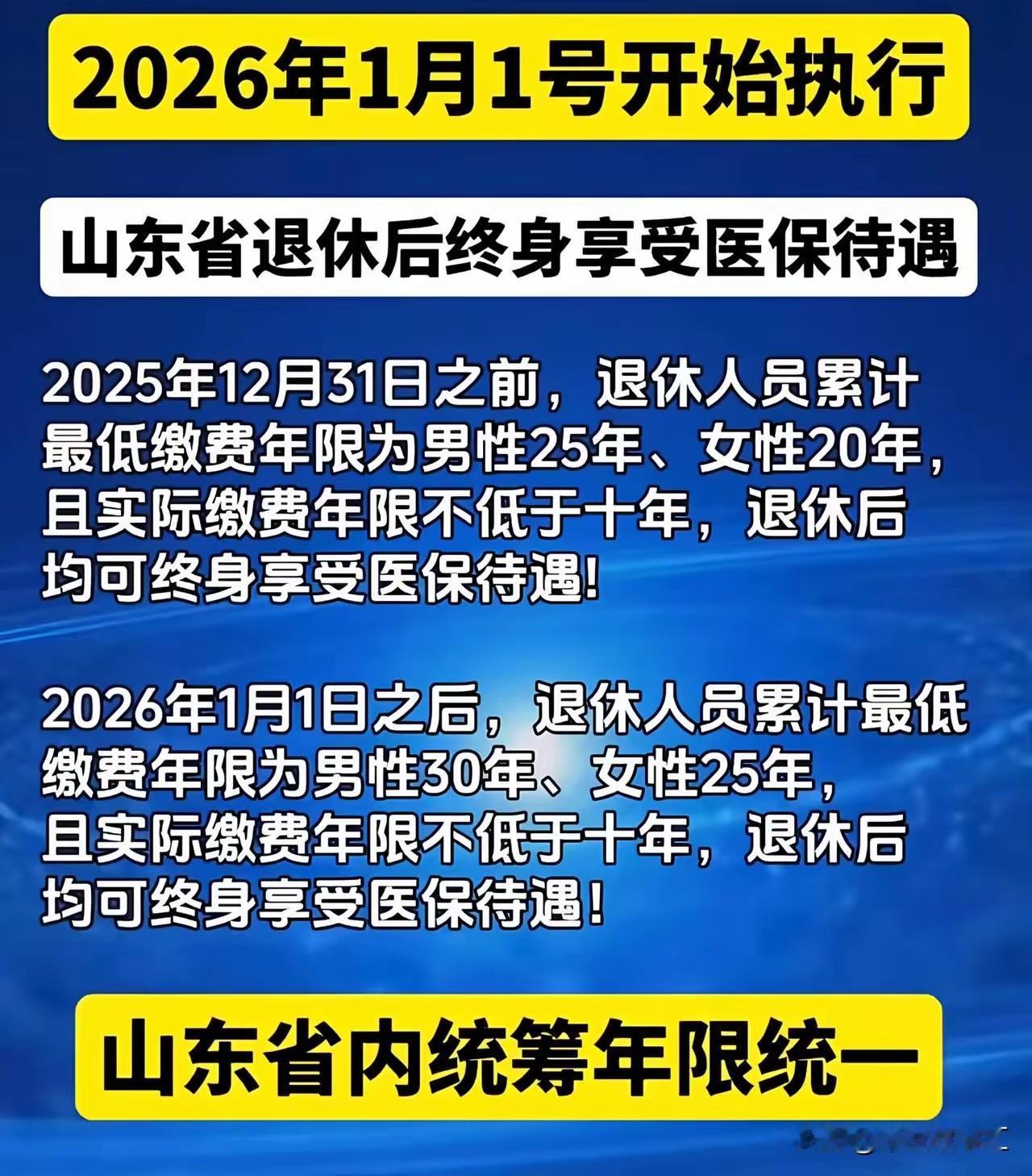 千万别想瞎了心，退休后若想终身享受医疗保险待遇。

好几个省份的医保缴费年限需要