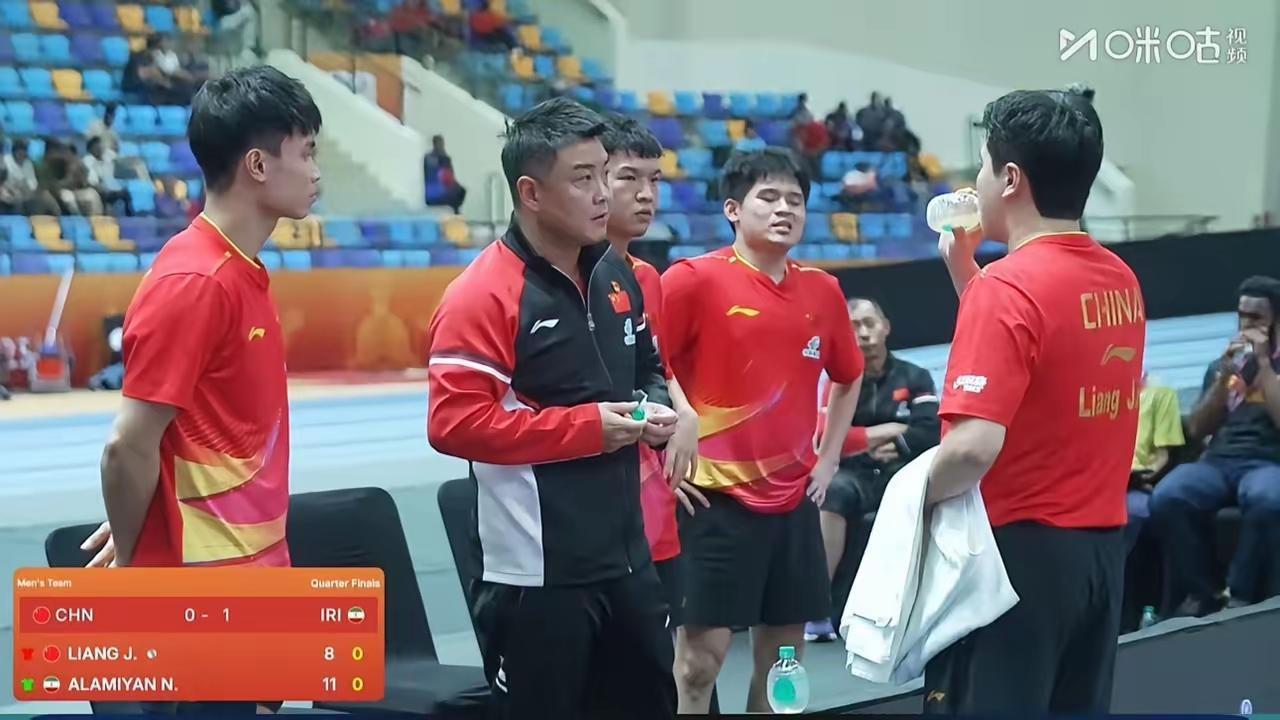 第二盘梁靖崑3:1战胜阿拉米扬，为国乒男团扳回1分，现在和对手大比分战成1:1平