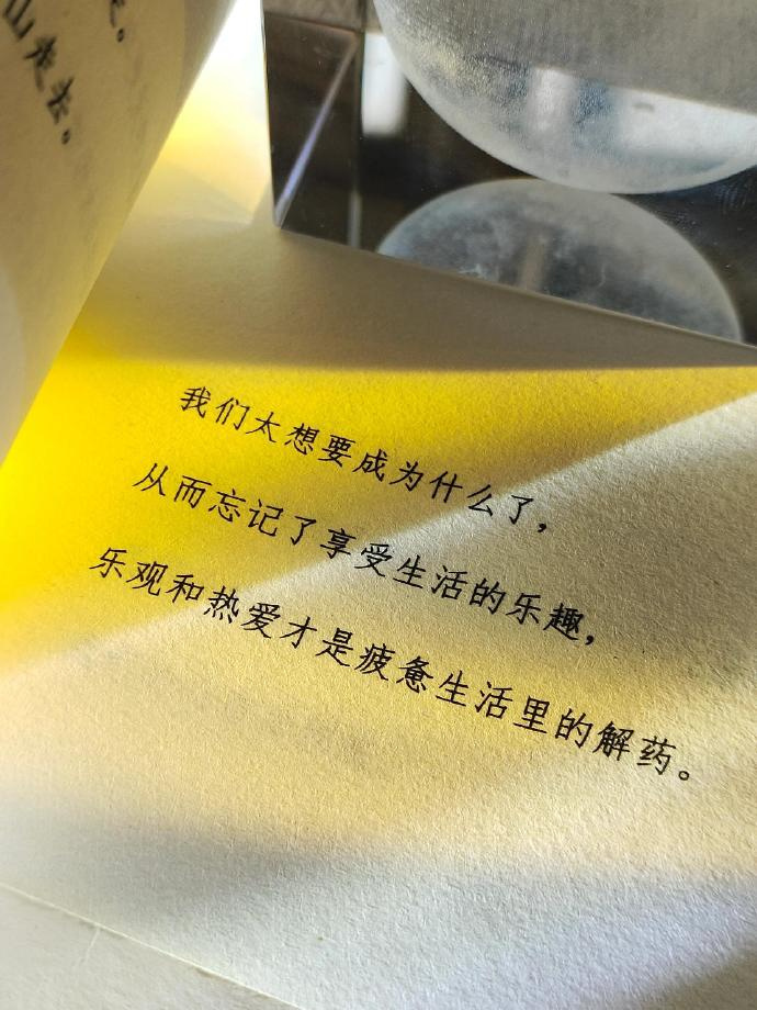 乐观和热爱才是疲惫生活里的解药。  