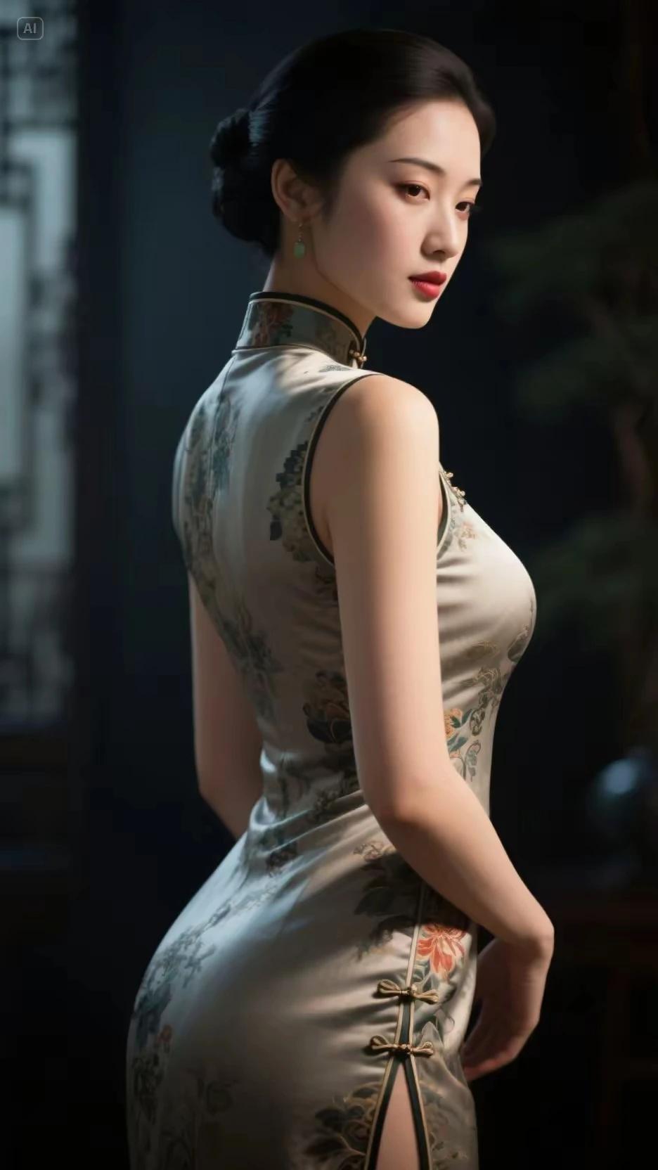 中国旗袍，百年传承。
国风古韵，中西融合。
贴身裁剪，凸显性感。
种千妩媚，万般