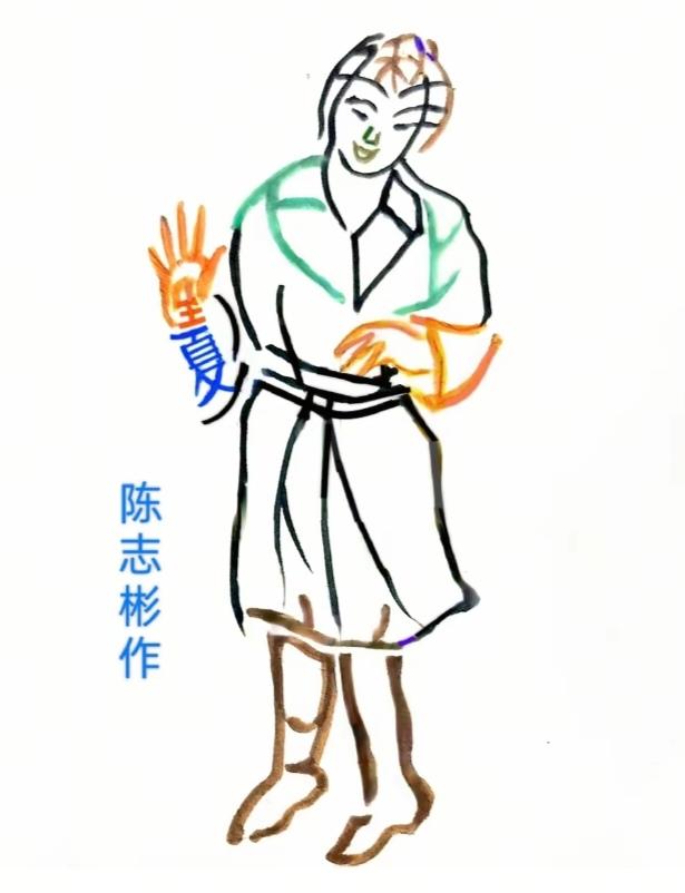 图中画面真给力，一个美女在台上表演节目 ，台下掌声响起来。温馨提示：春夏秋冬台上