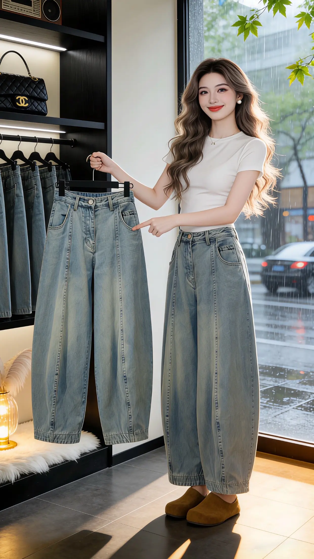 梨型身材必入牛仔裤 怎么将牛仔裤穿出高级感 一条牛仔裤搞定一周穿搭 好...