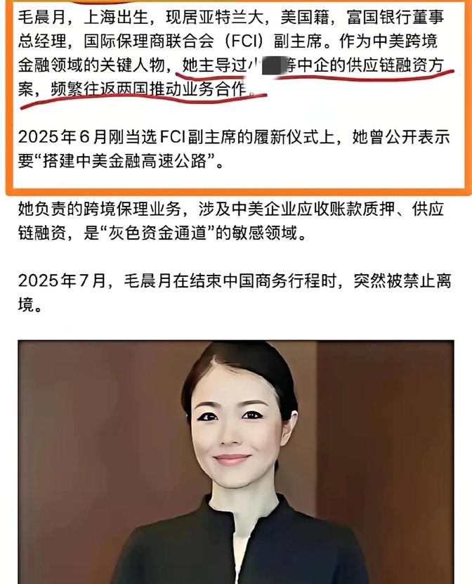 原来，茅晨月是一条“大鱼”啊！她出生在上海，美国籍，现居亚特兰大，经常来华，她是