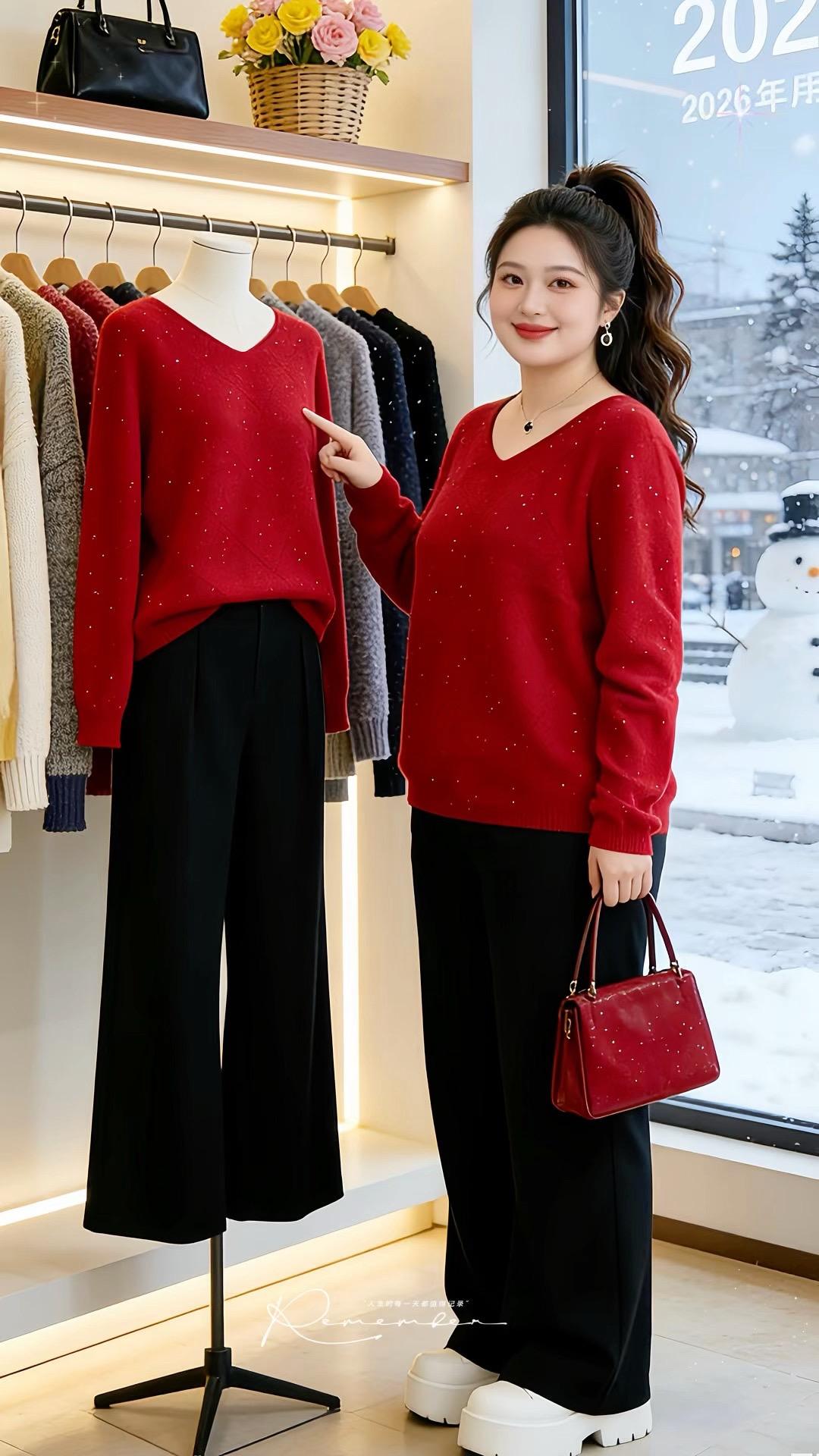 大码穿搭 针织衫穿搭技巧轻松摆脱路人感 过年穿什么 年末高光穿搭大赏我...