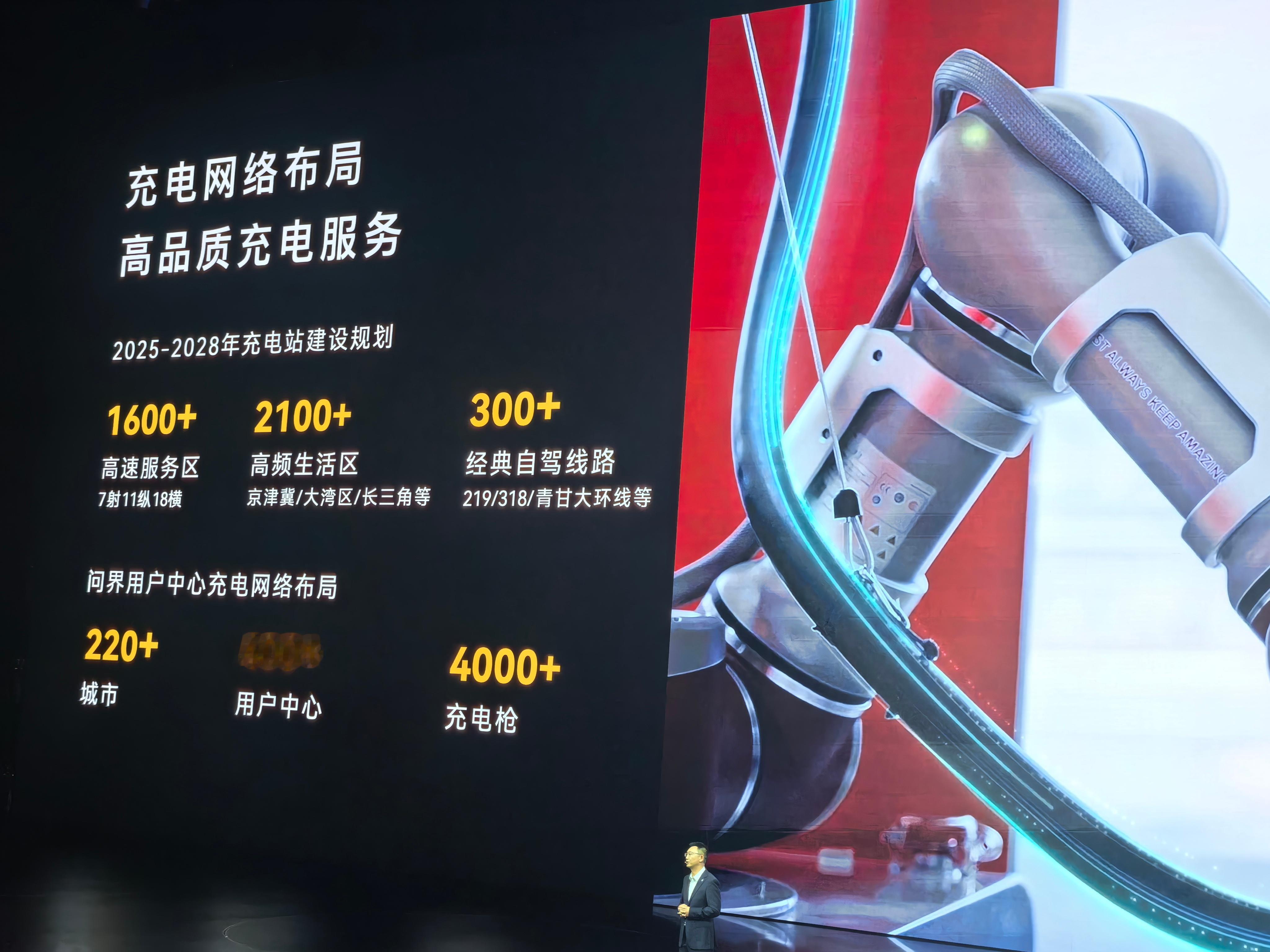 问界要开始布局充电站了——未来 3 年布局 4000 座充电站。 ​​​