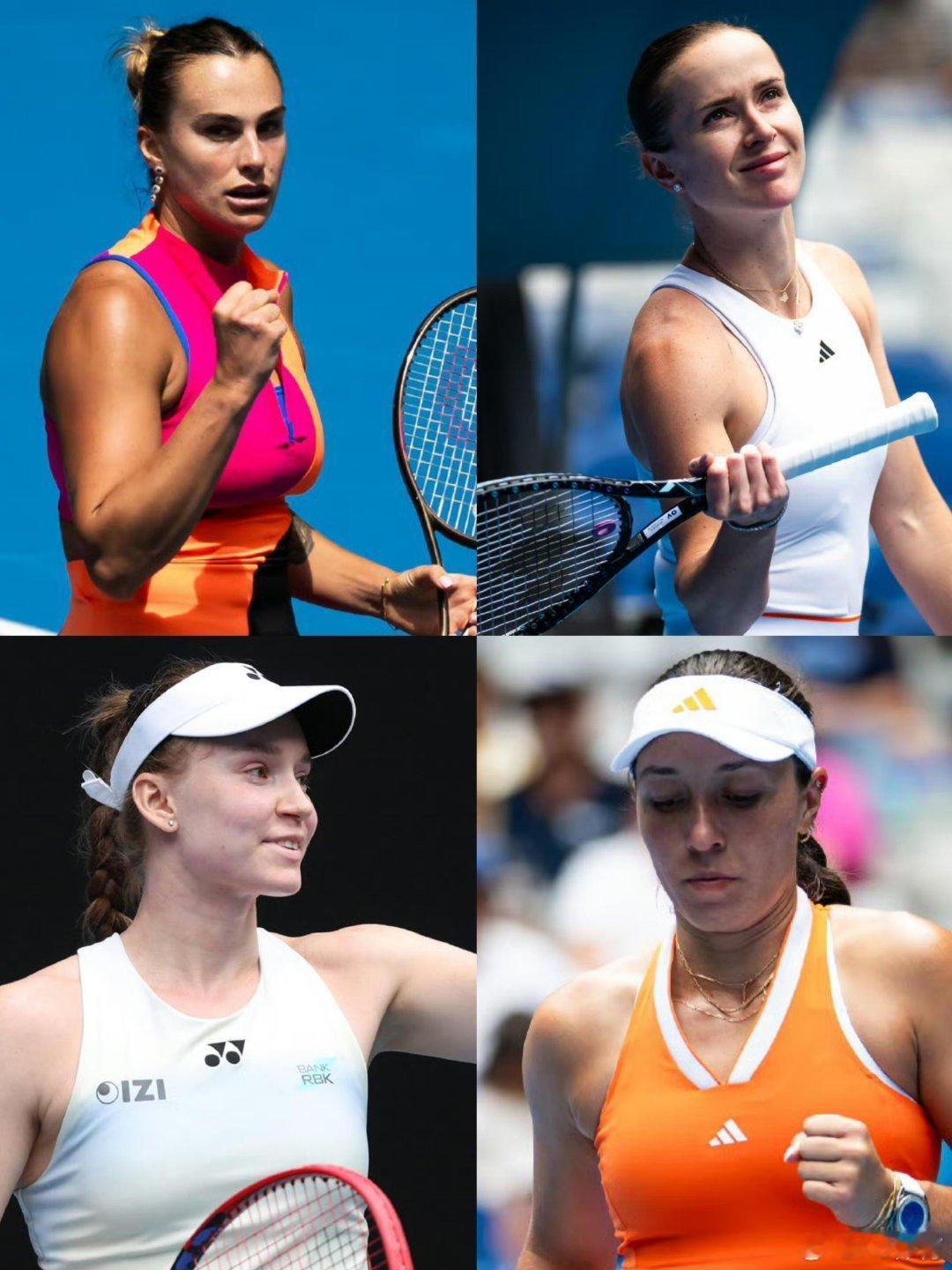 澳网女单四强对阵🇧🇾【1】萨巴伦卡 vs 斯维托丽娜【12】🇺🇦🇰🇿