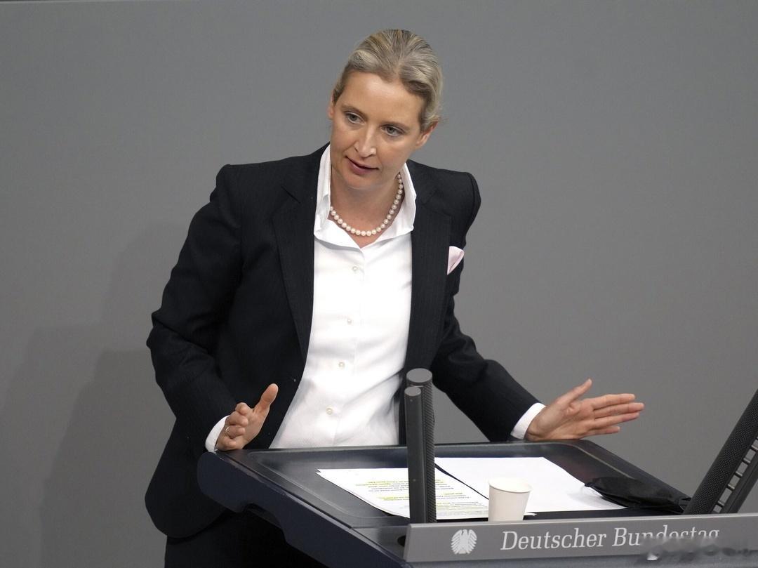 德国总理候选人爱丽丝·魏德尔（Alice Weidel，德国另类选择党（AfD）