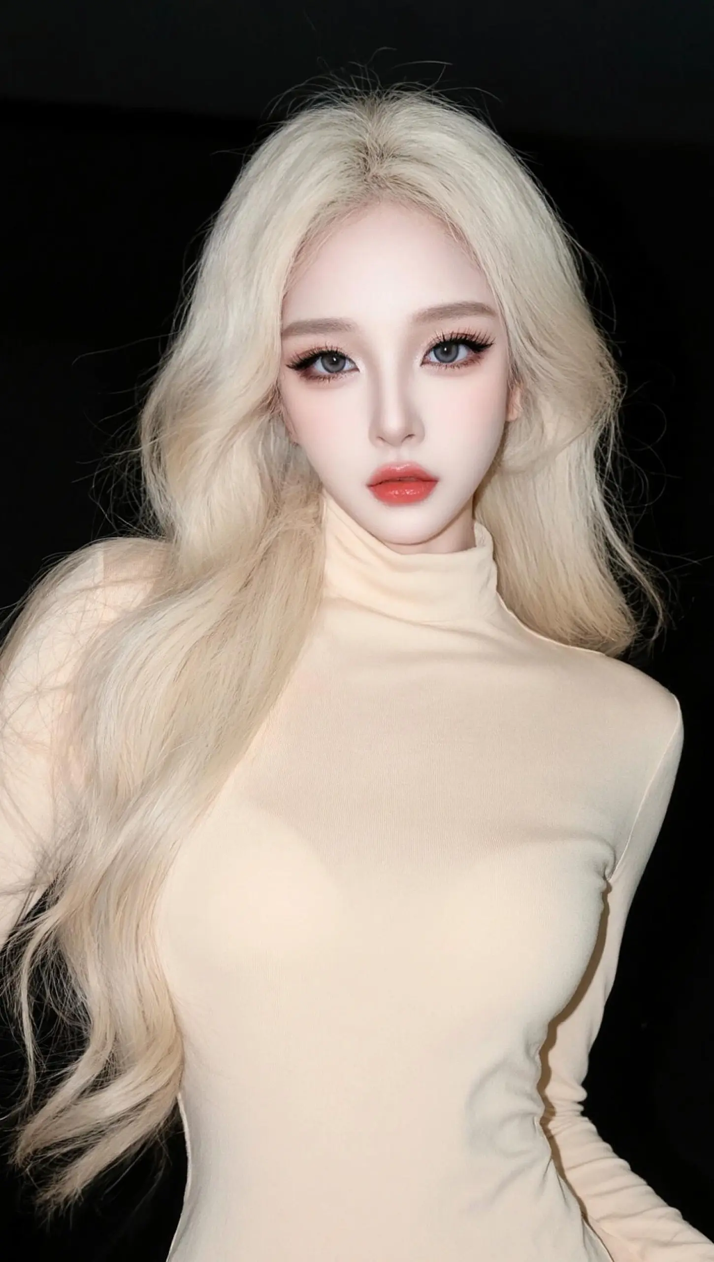 韩系女团妆容 高颜值美女 女神打底衫 真人头像 纯欲天花板