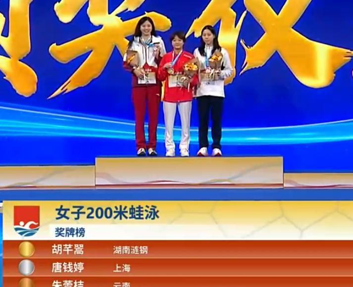 中国蛙后被一个湖南小妹子打败，她半年前还没进省队，名字都不认识。
10月26日，