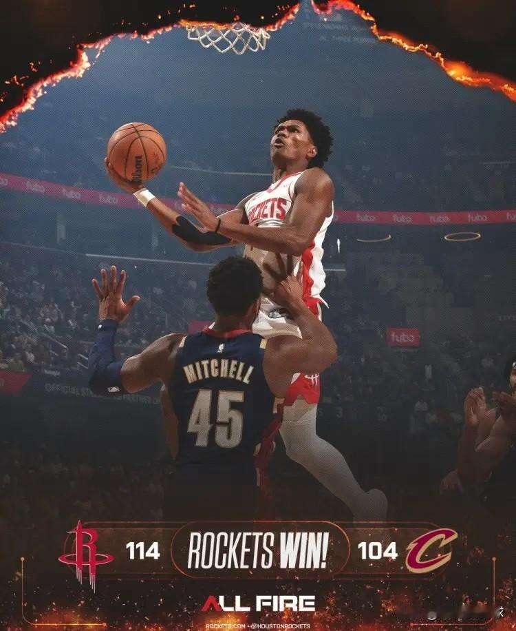 火箭官方真是特别会来事！今天火箭在客场以114：104力克骑士，豪取五连胜。在比