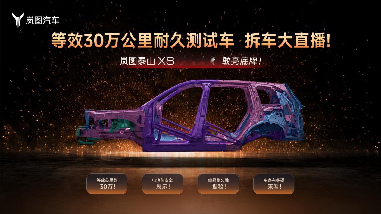 岚图行业首拆耐久测试车，空悬还撑得住吗？
 
当行业习惯用“新车首拆”博眼球，8