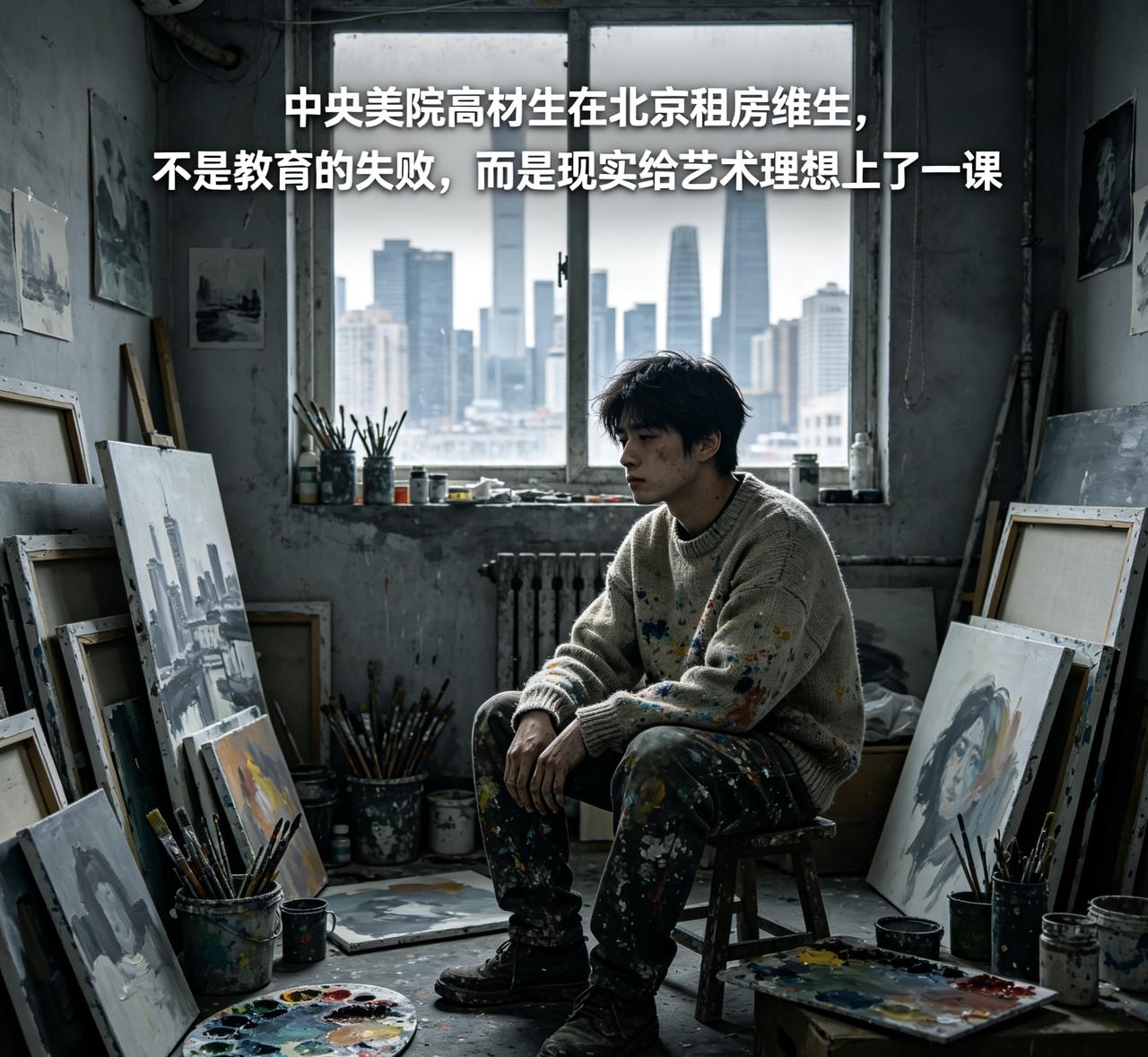 中央美院高材生在北京租房维生，不是教育的失败，而是现实给艺术理想上了一课。艺术从