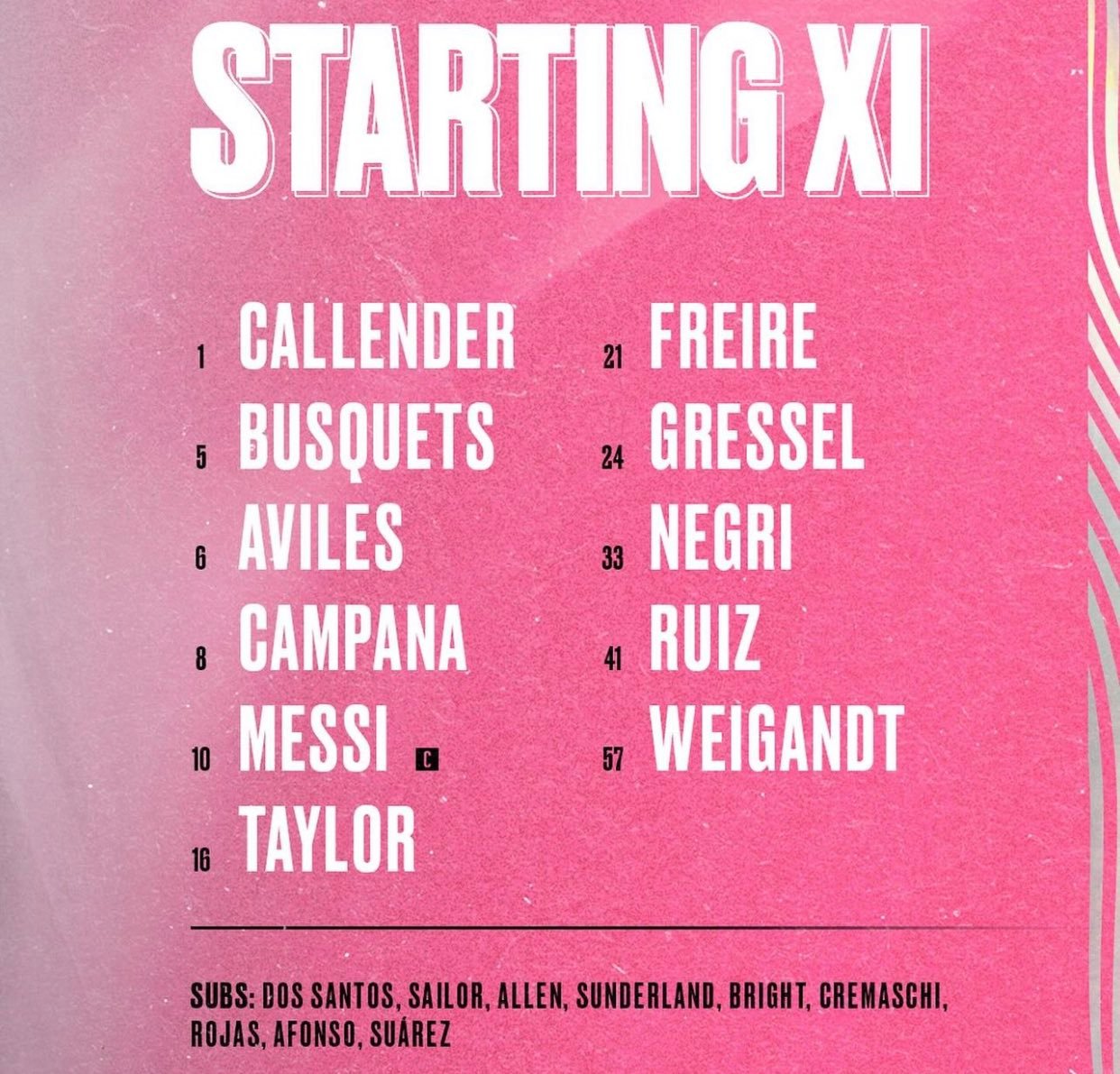 首发出炉！梅西领衔！泰勒首发，苏亚雷斯替补[可怜][可怜][可怜]#梅西[超话]