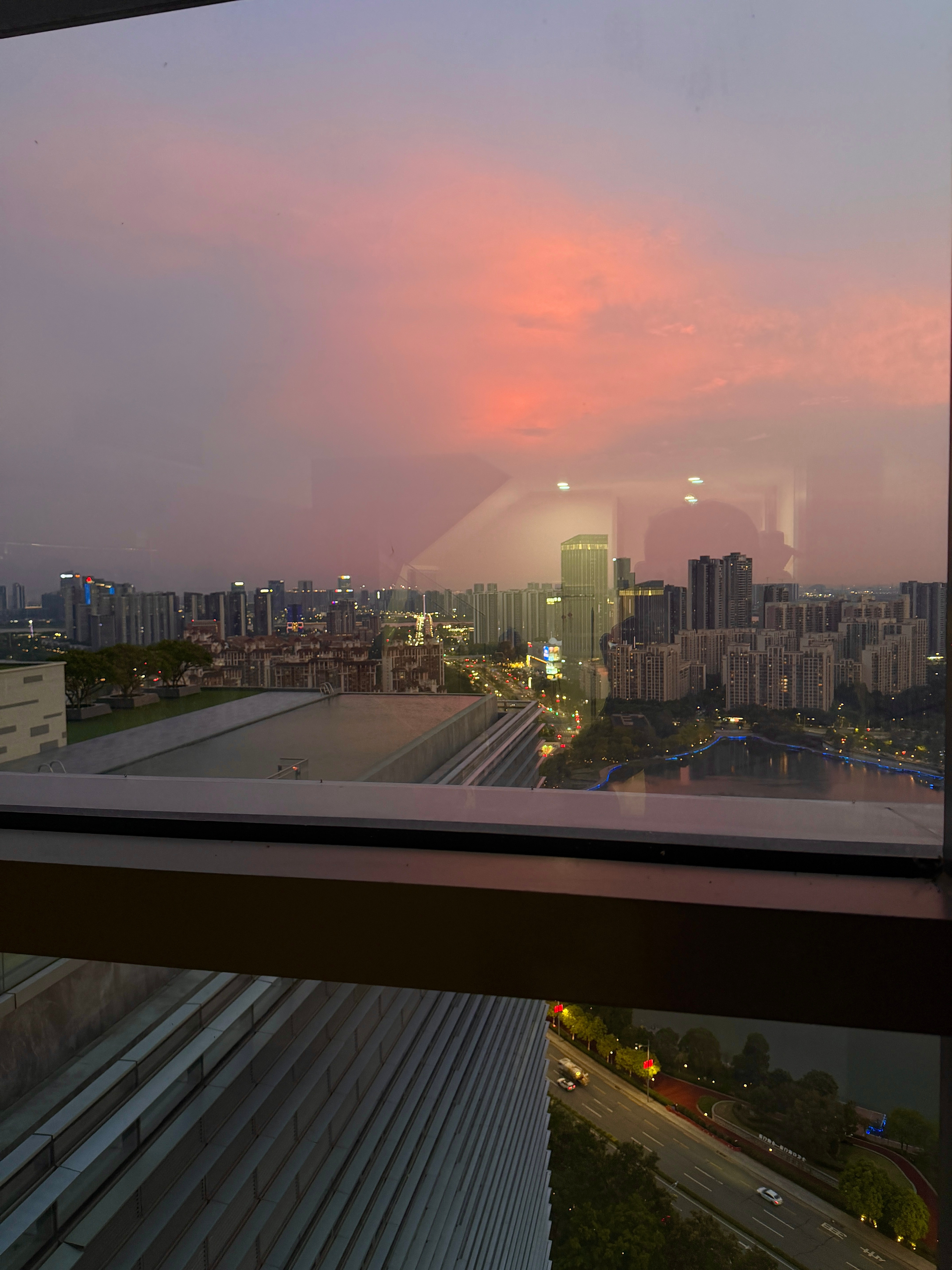广州好难得看到次晚霞～