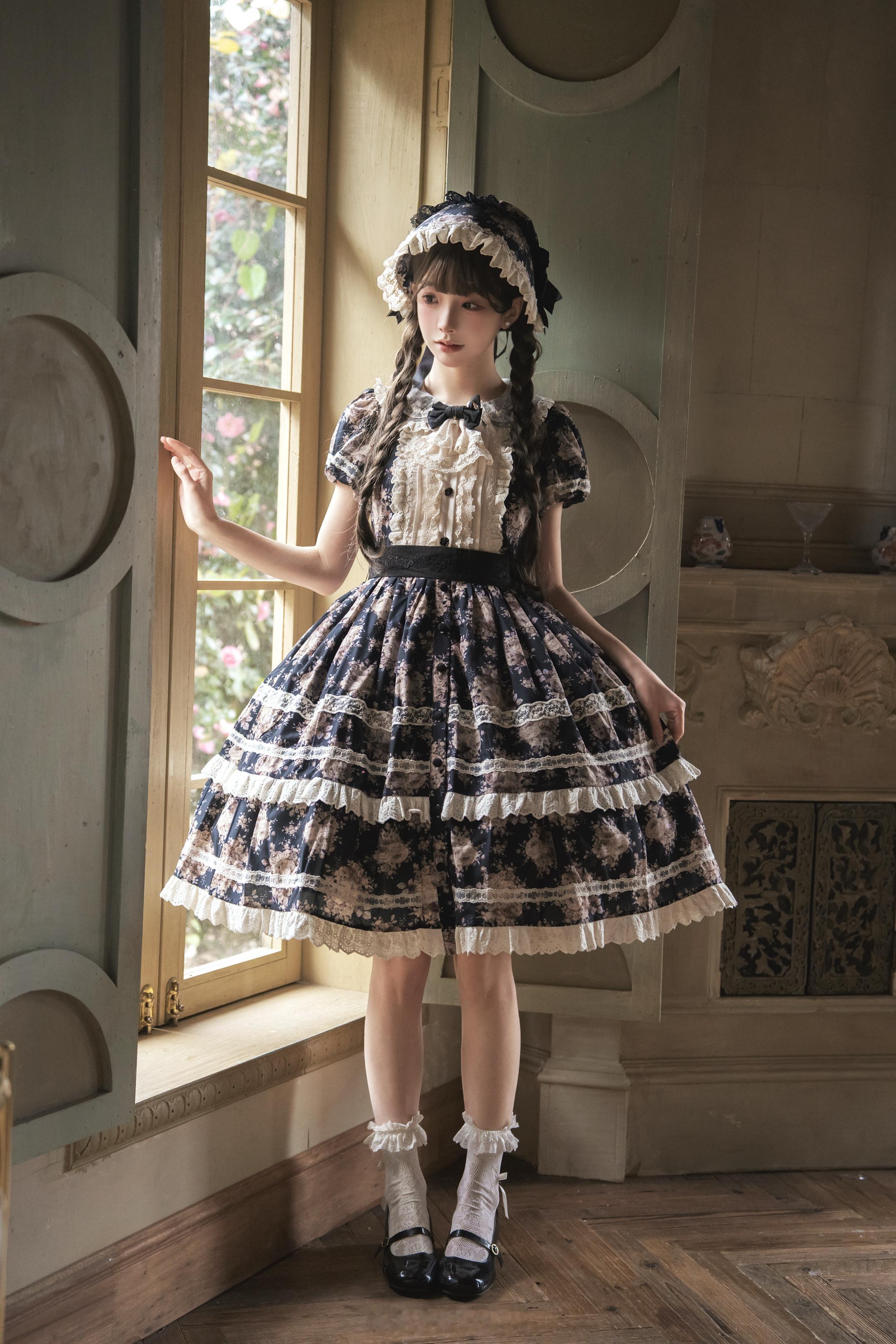 🥀黑蔷薇🧚♀️多野加糖👗梅子洋装 lolita摄影